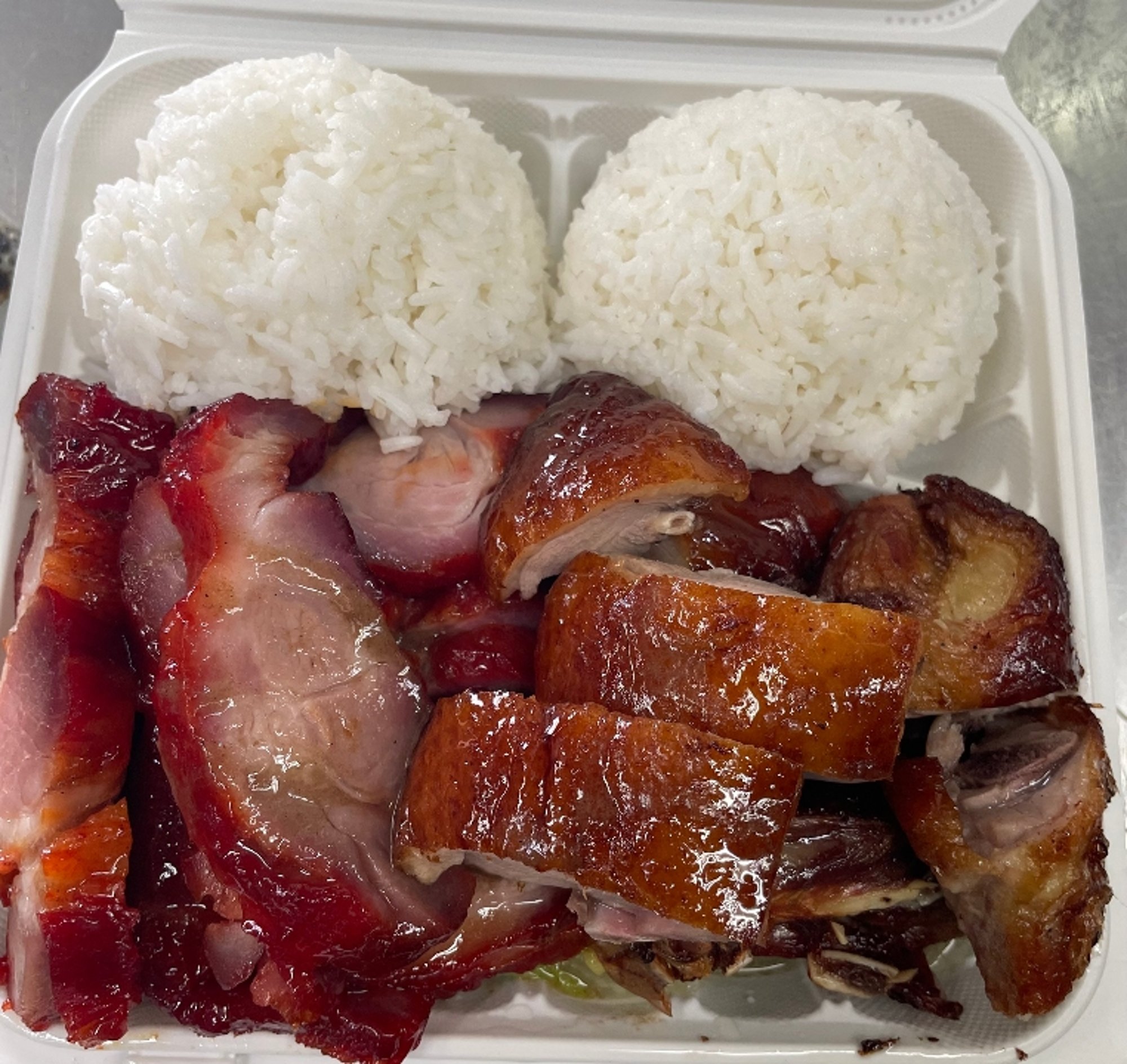 叉烧鸭饭 189.Roast Duck and Char Siu on Rice