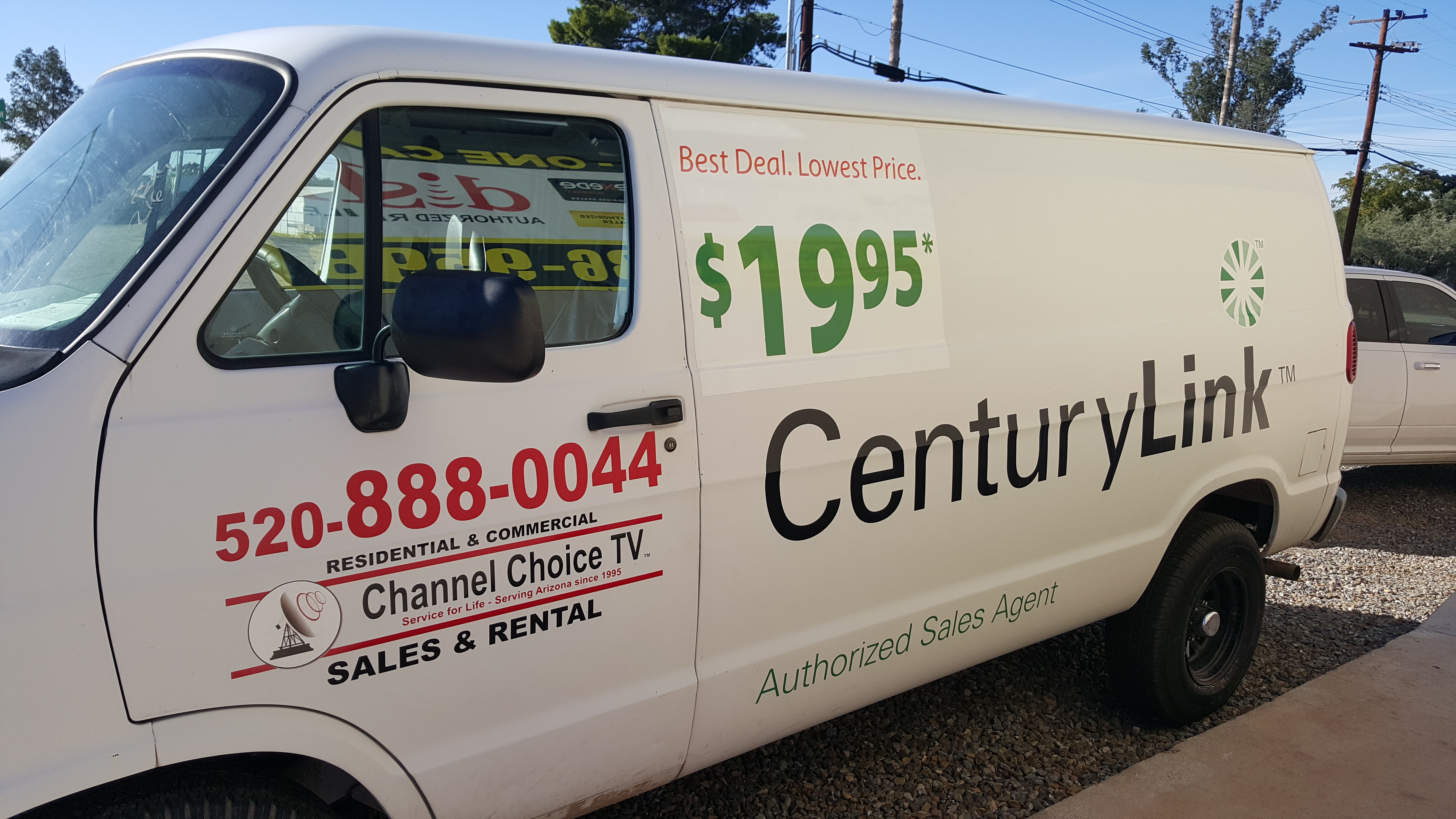 The Channel Choice TV CenturyLink van. 