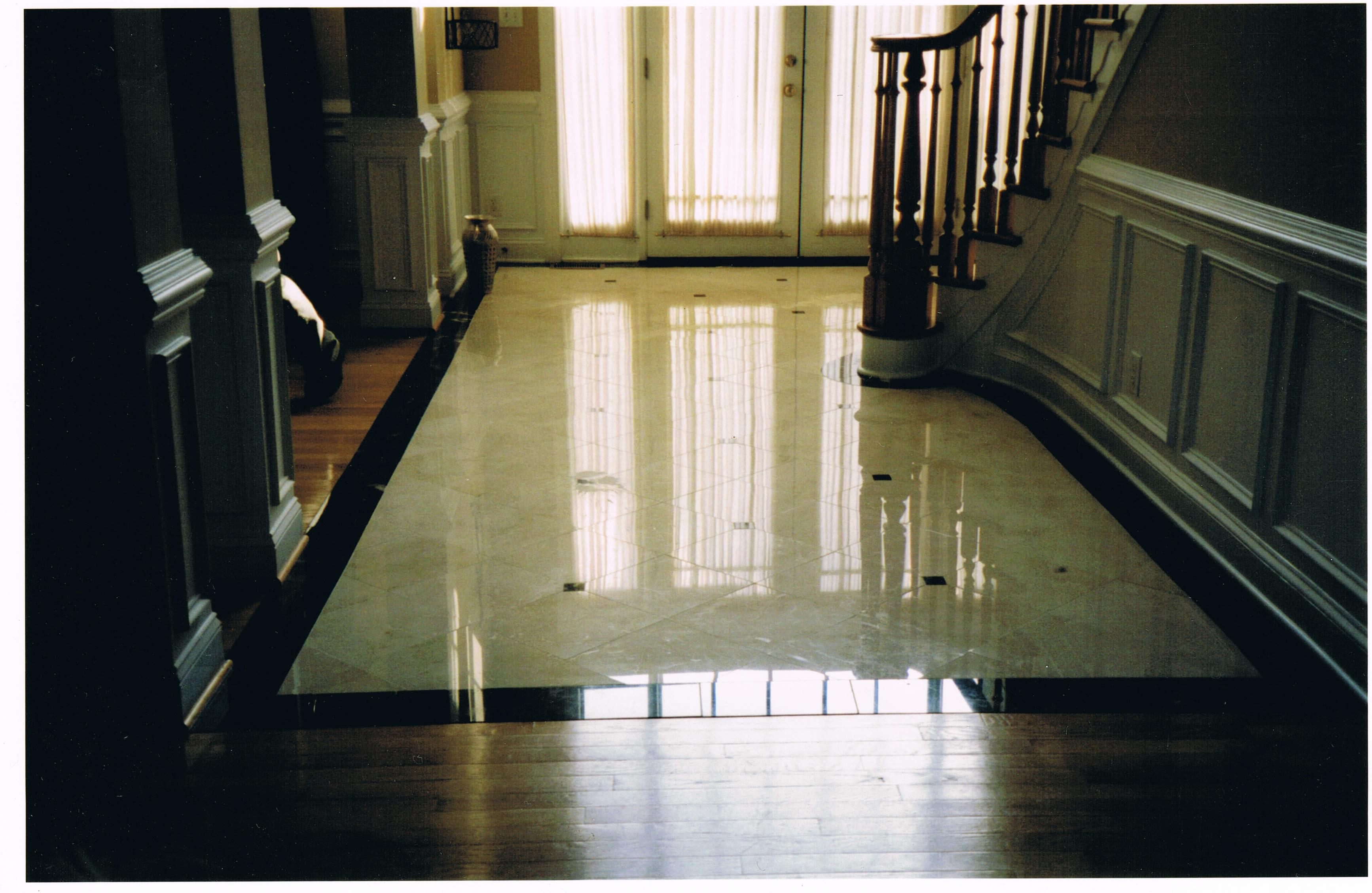 Foyer Tile Floor installation 