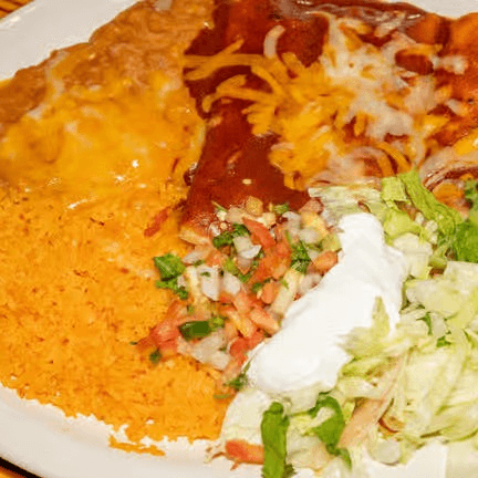 37. Enchiladas El Paso Platter