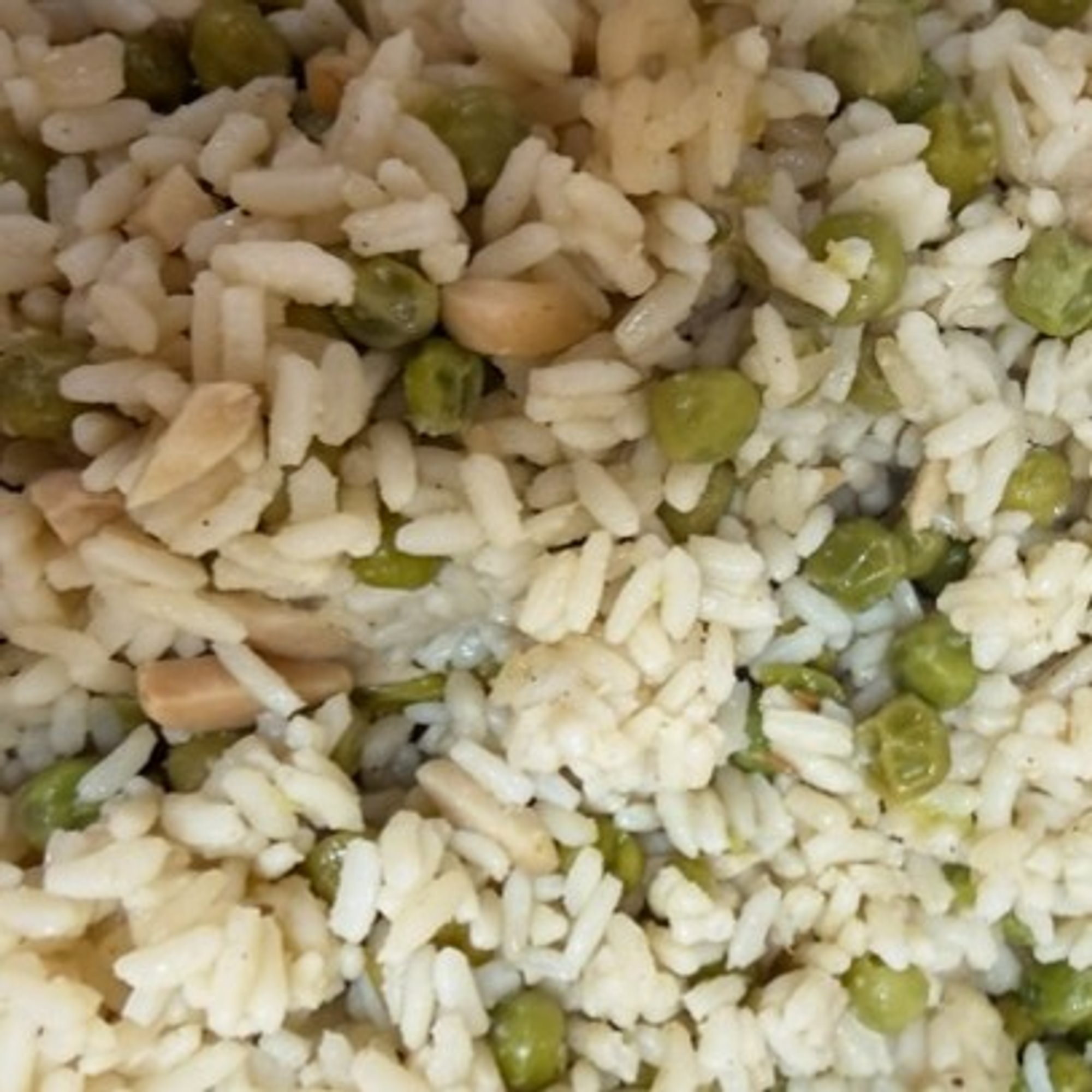 Rice Pilaf with Almonds & Peas