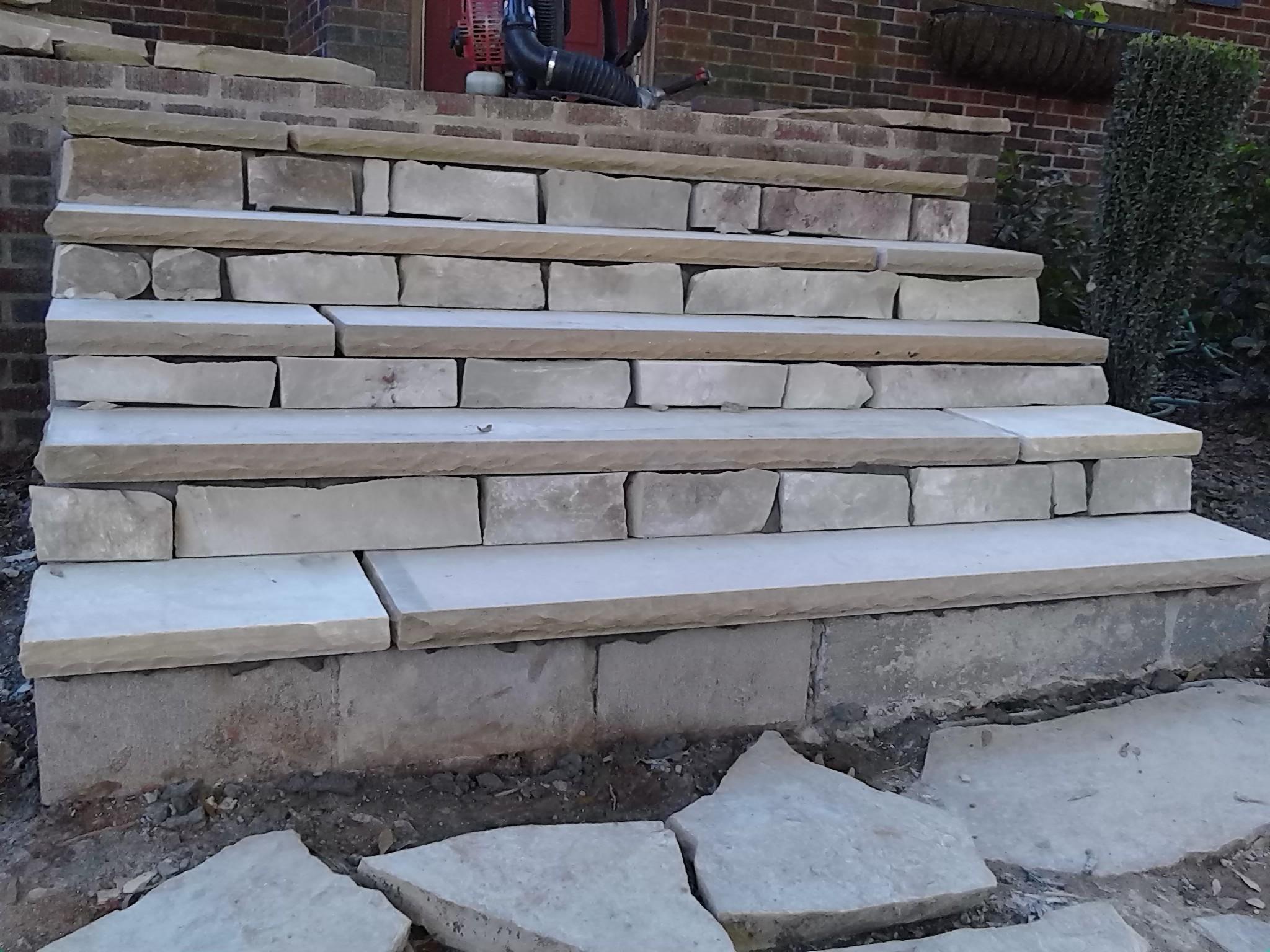 Stone walkway to gives a great entrance way.