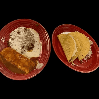 4. One Beef Enchilada, Two Beef Tacos & One Beef Chile Con Queso
