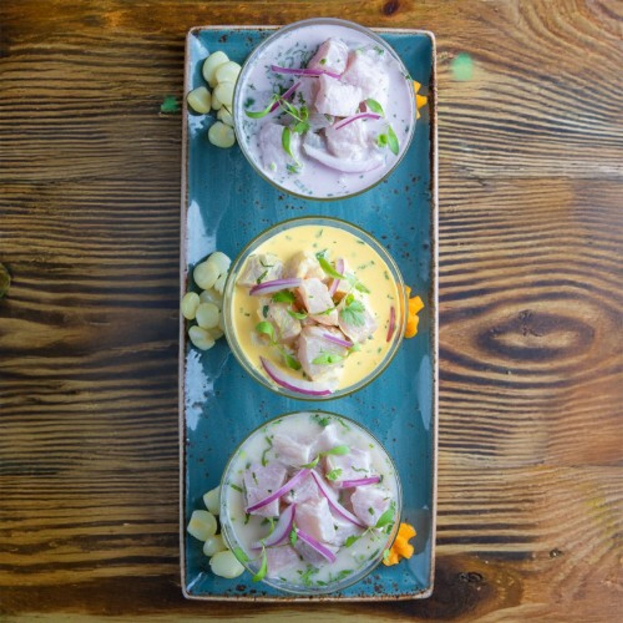 Trio de Ceviches de Pescado