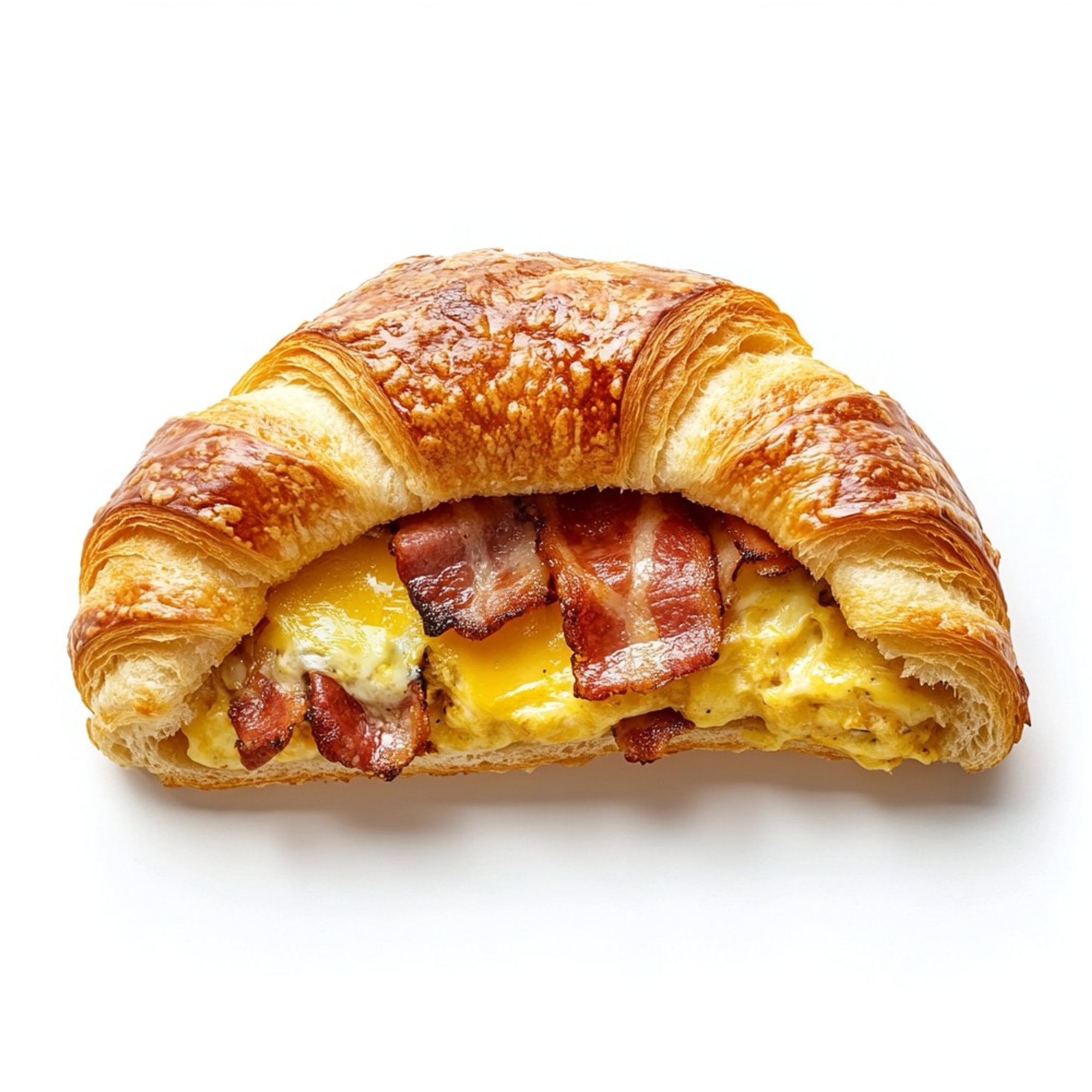 Breakfast Croissant with Bacon, Egg and Cheese