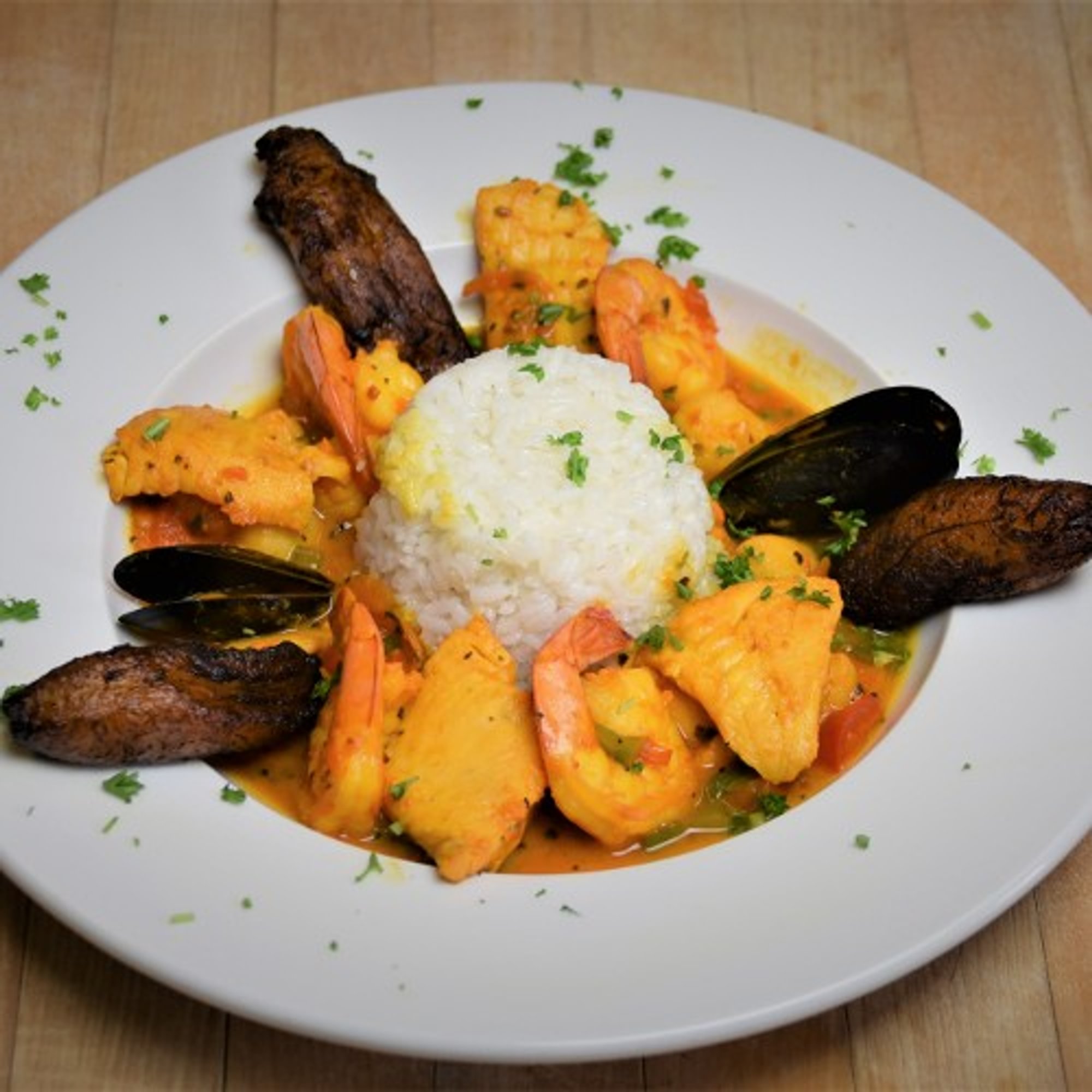 Seafood Enchilado Plate