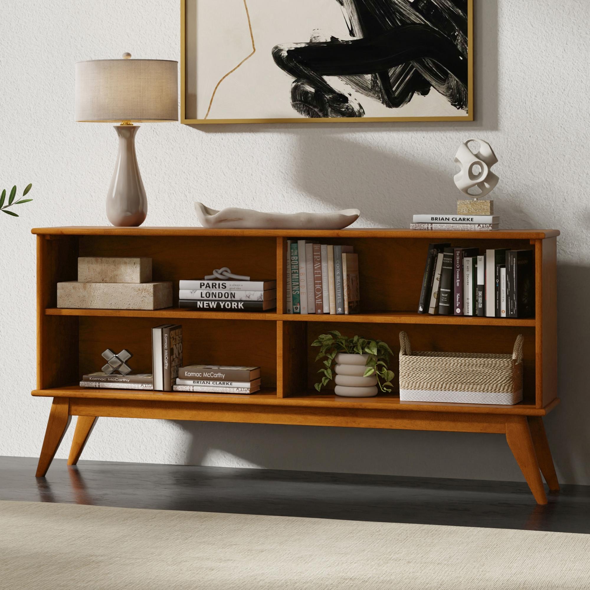 Draper Low Bookcase Teak Brown