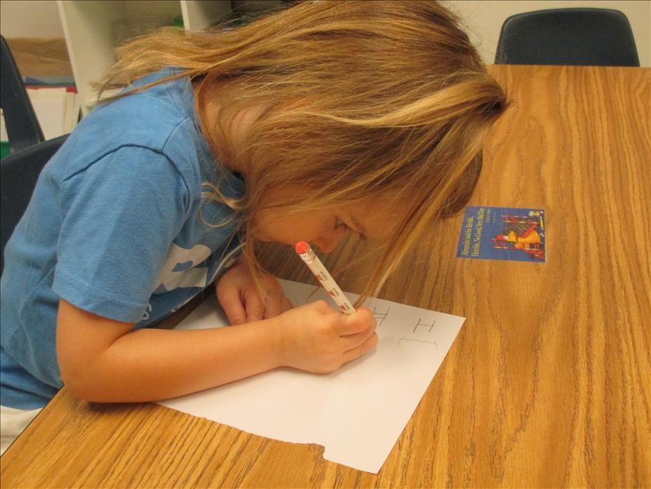 Writing starts early at Lincoln Park KinderCare!  Children as young three years old are encouraged to incorporate writing into their daily activities.