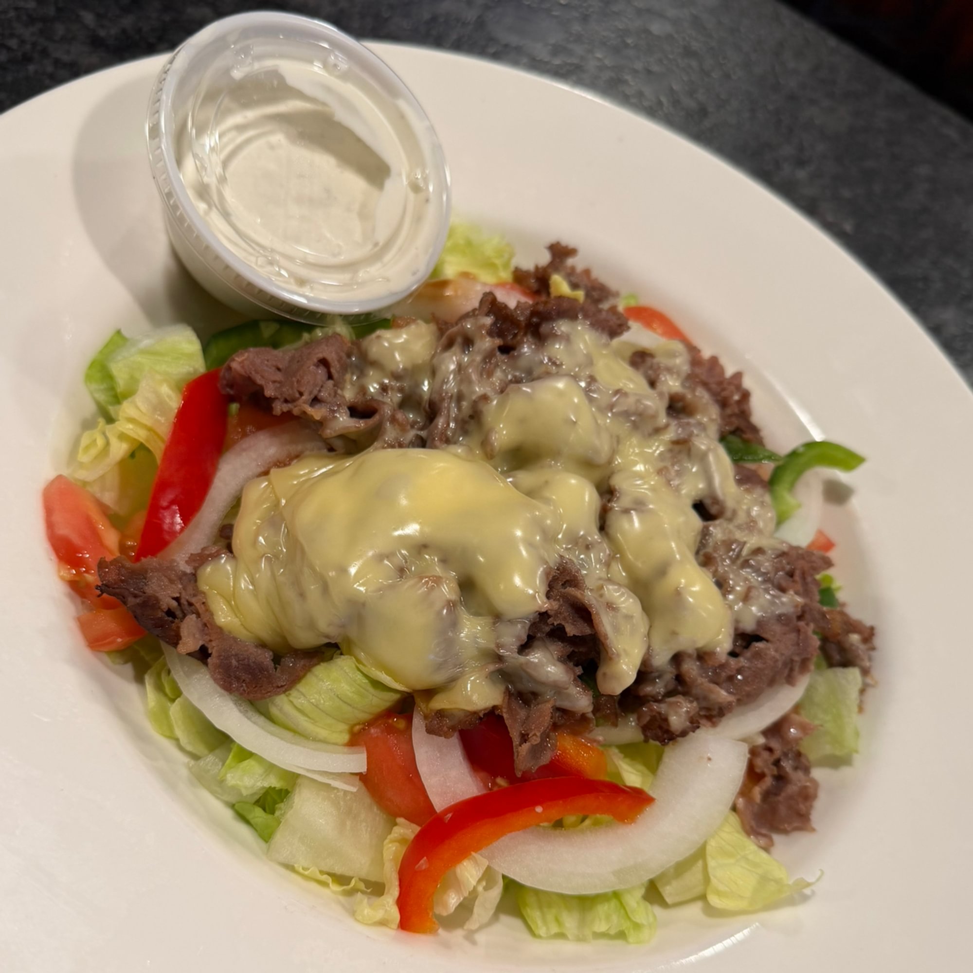 Cheesesteak salad