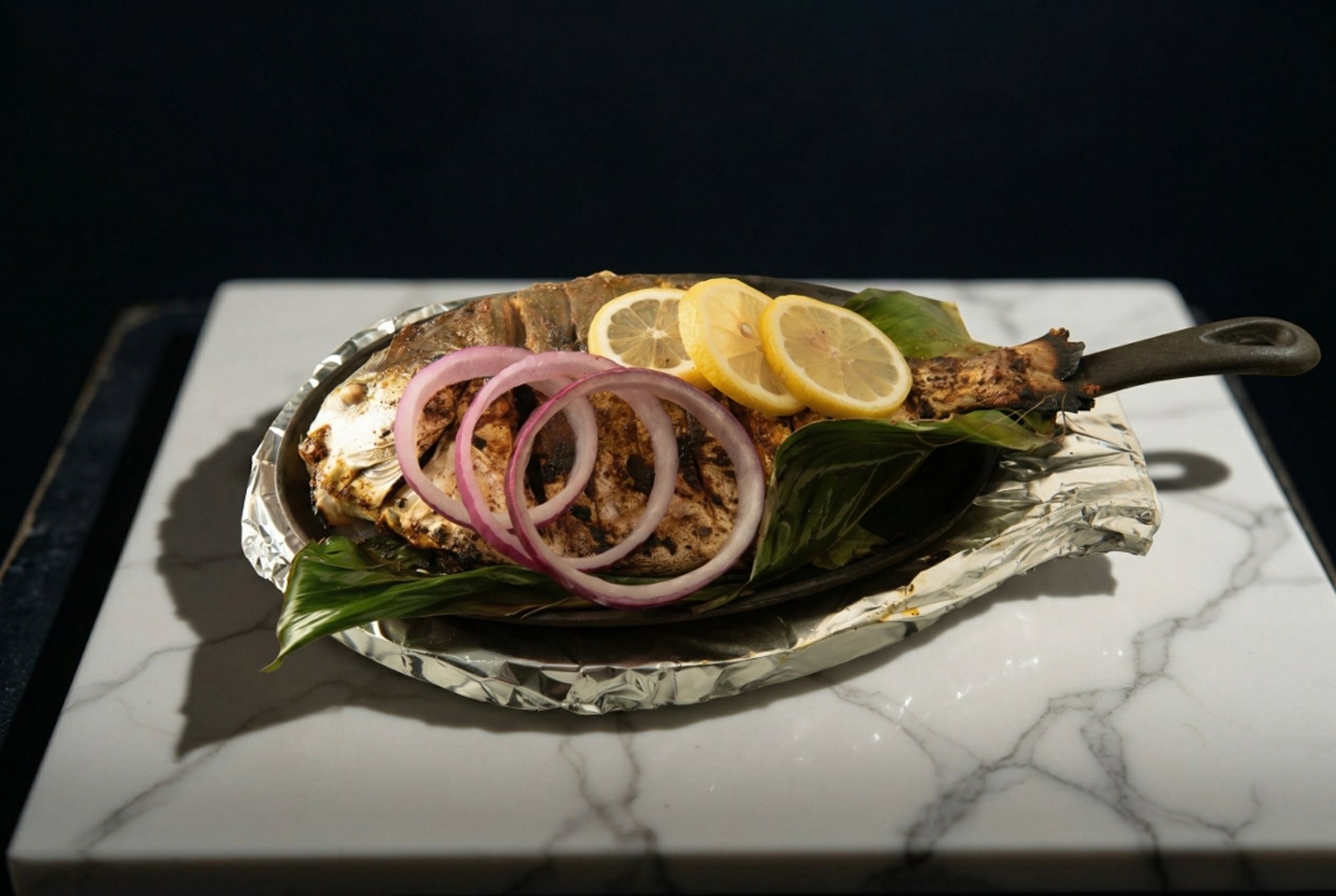 Banana Leaf Sizzler Fish