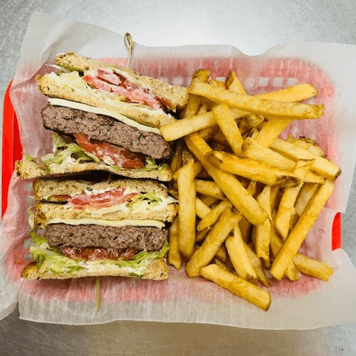 Cheeseburger Club Sandwich