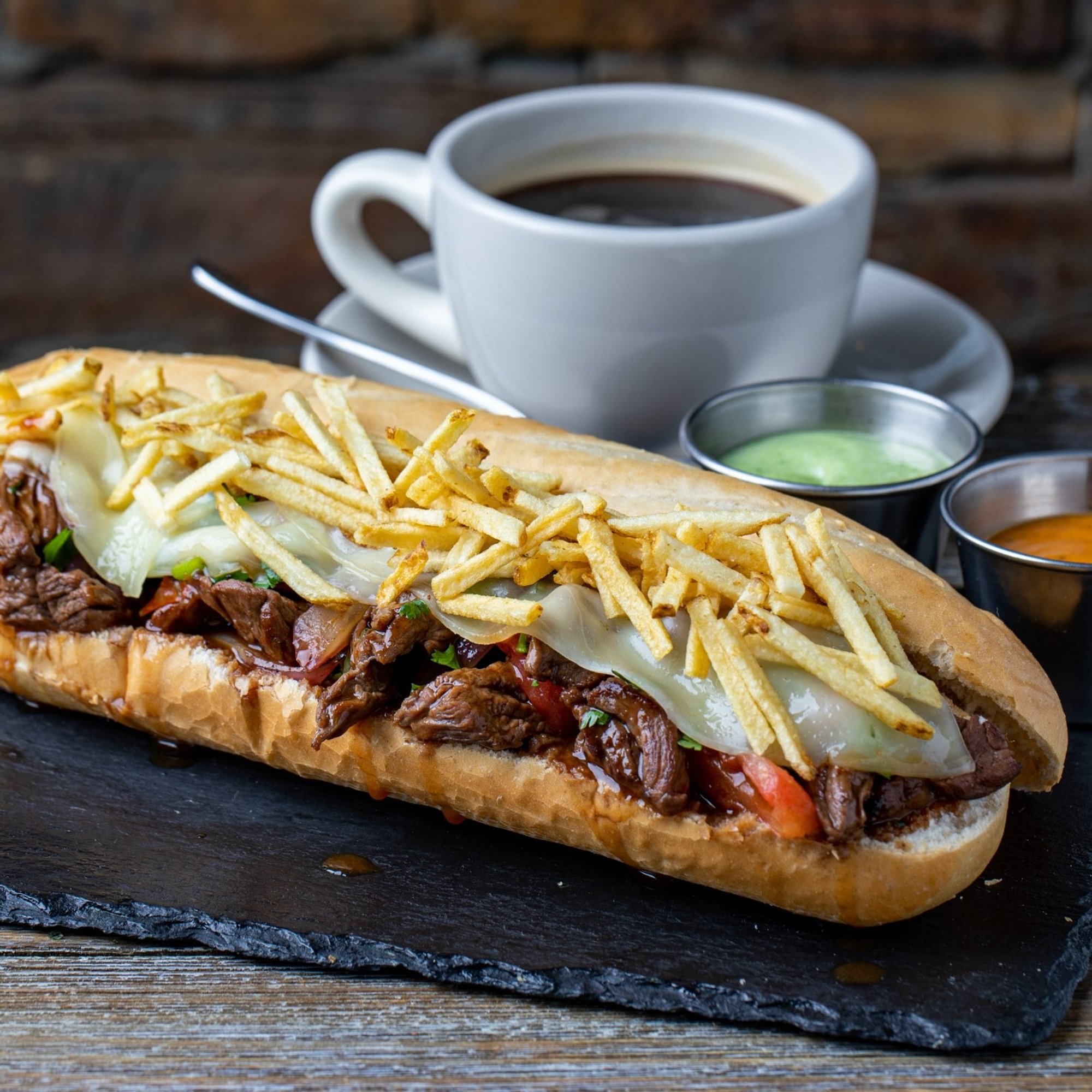 Lomo Saltado Sandwich