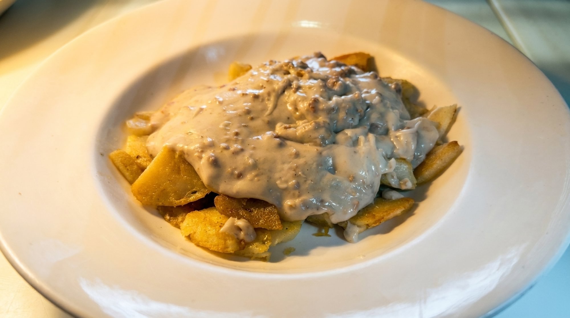 Sausage Gravy over Home-fries
