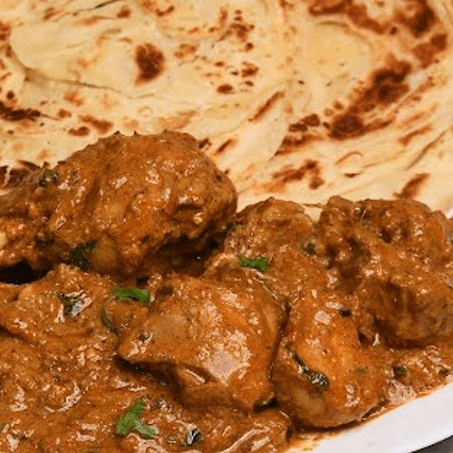 Kerala Paratha with Chicken Curry