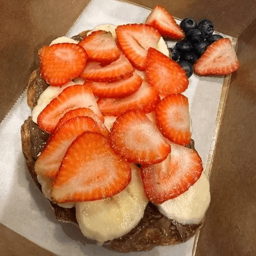 Strawberry Banana Nutella Toast