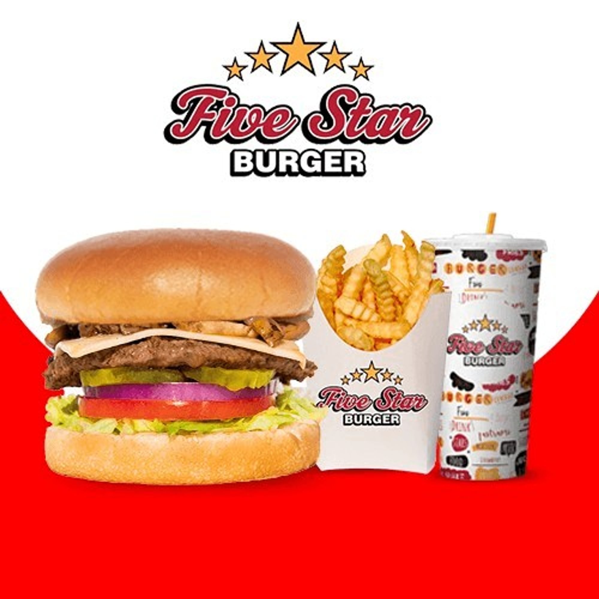 10.Mushrooms Swiss Burger Combo