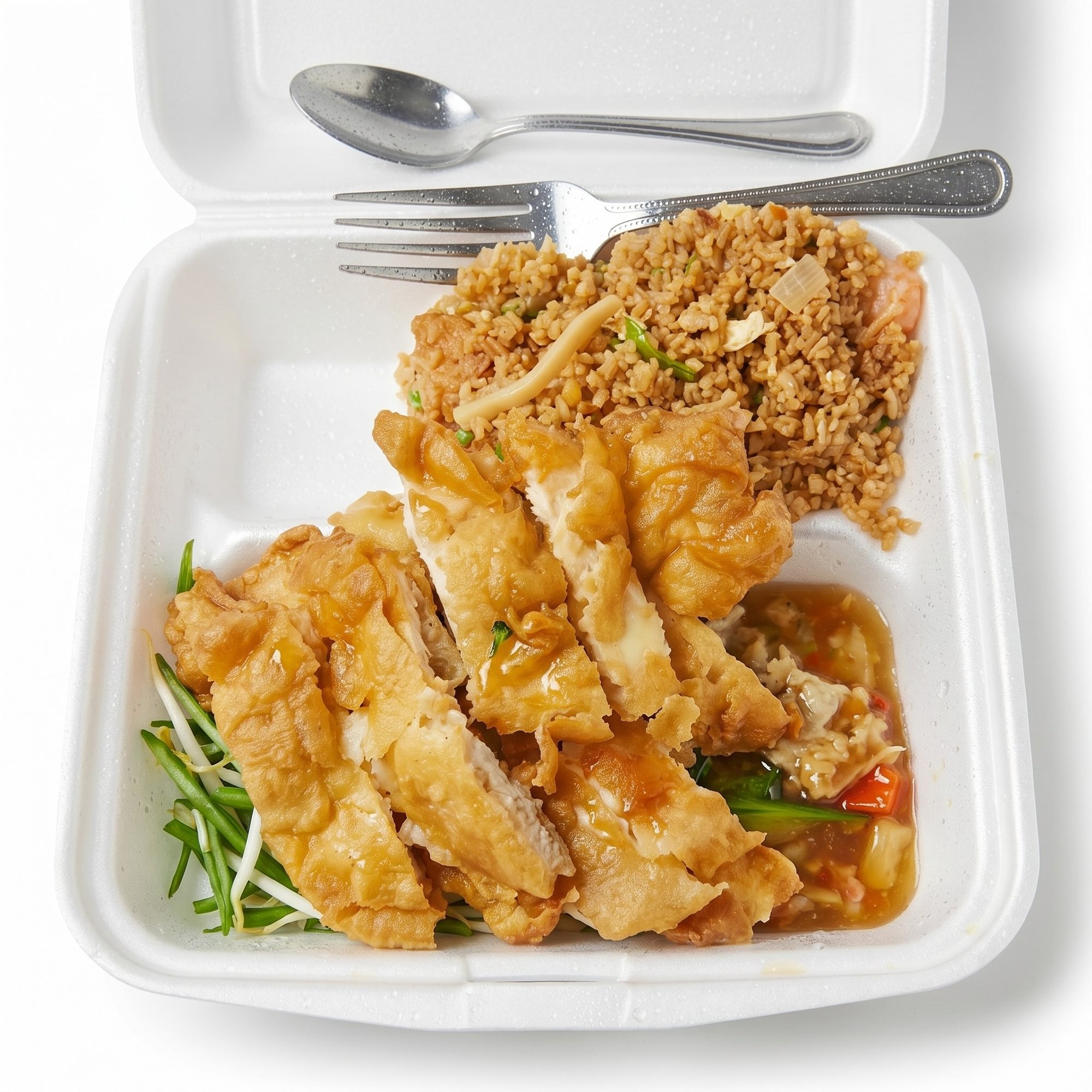 D2. Boneless Fried Chicken with Vegetables