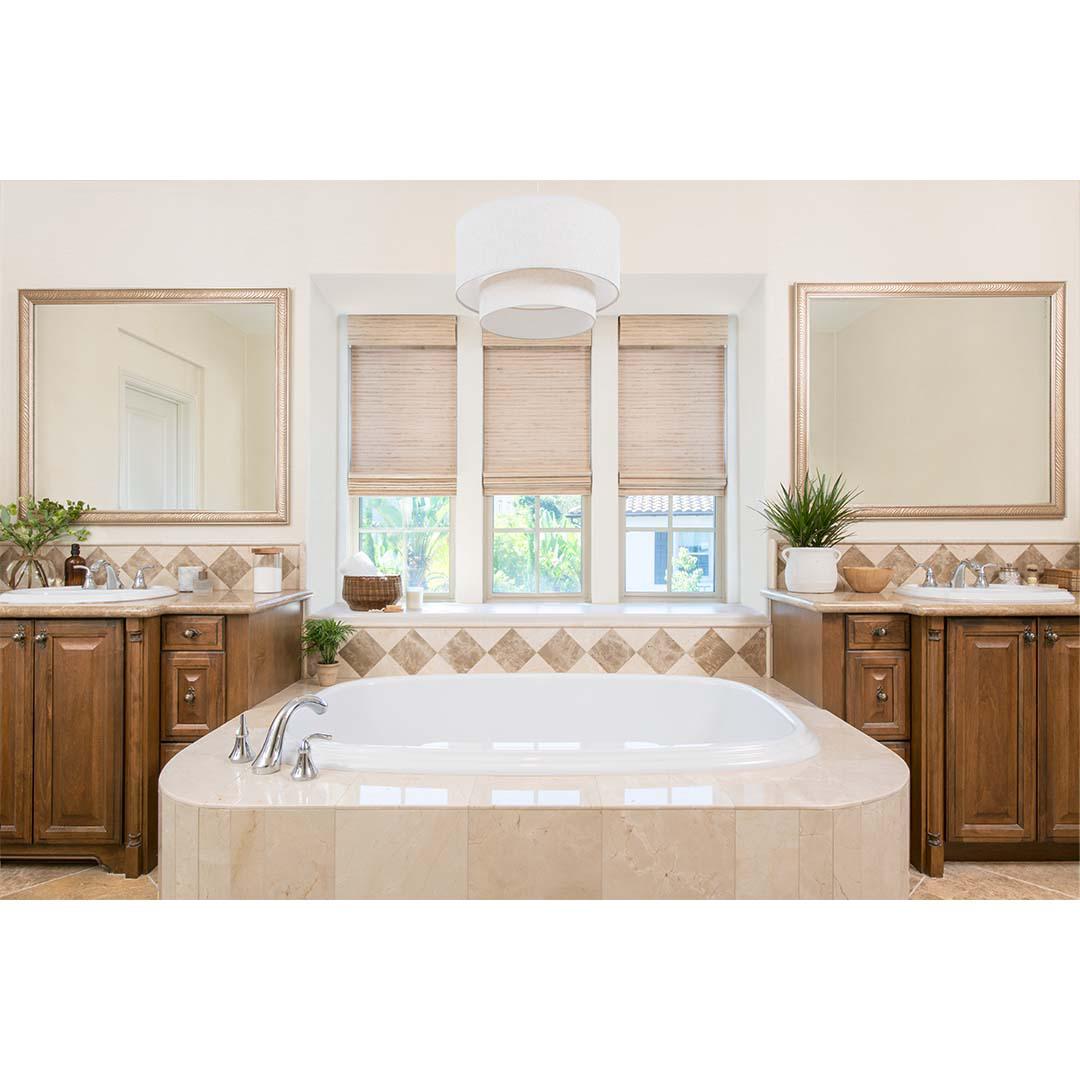 Ready for some relaxation? Shades of neutrals work flawlessly in this master bathroom retreat in Clairemont.