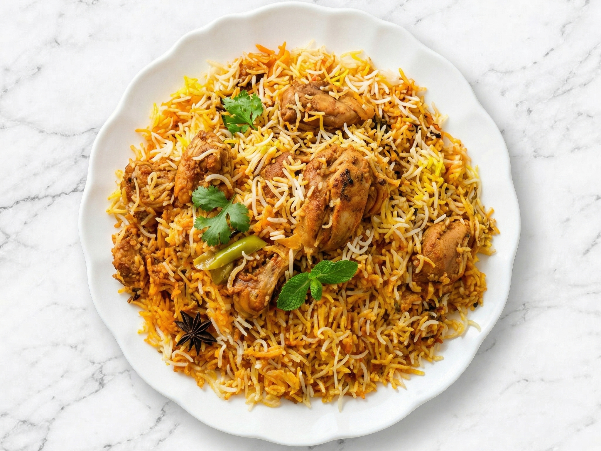 Chicken Dum Biryani with Bone