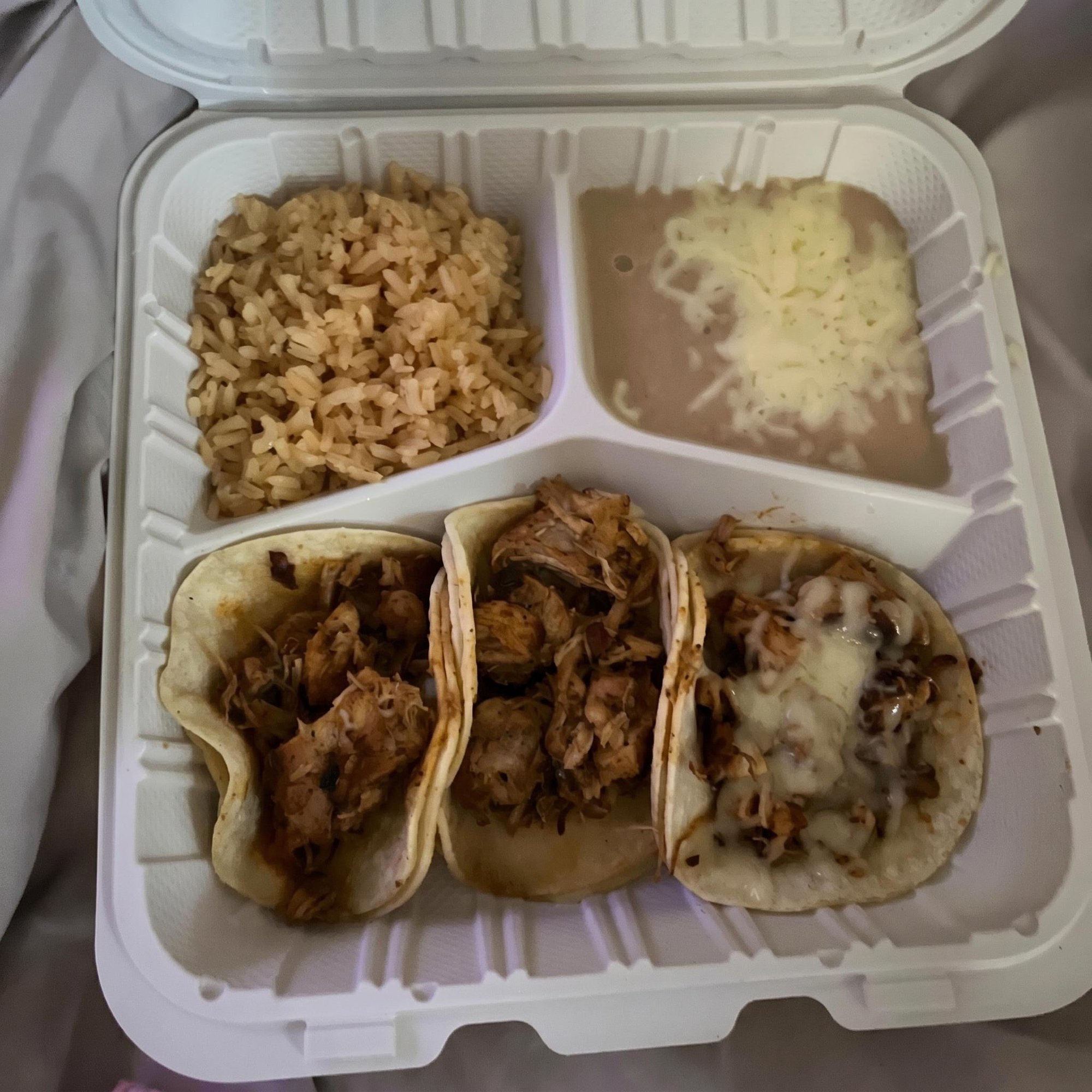 #3 Three Small Soft Corn Tacos