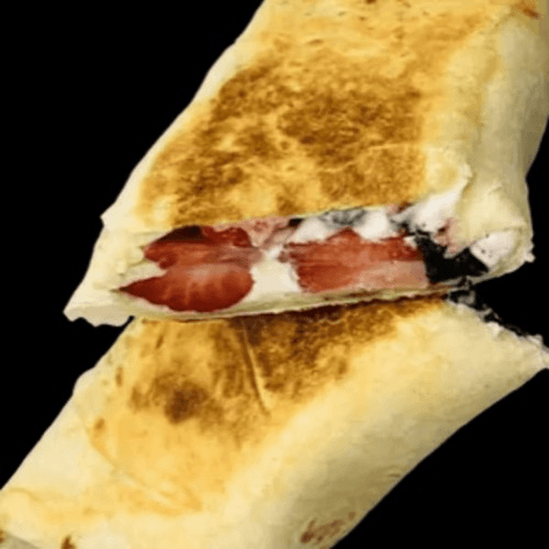 Banana Berries & Cream Grilled Wrap