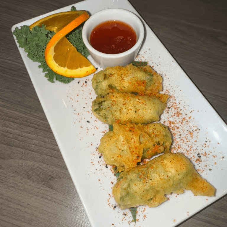 Tempura Shiso Krab Rangoon