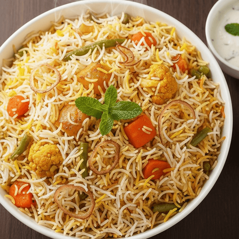 Vegetable Dum Biryani (NF, GF)