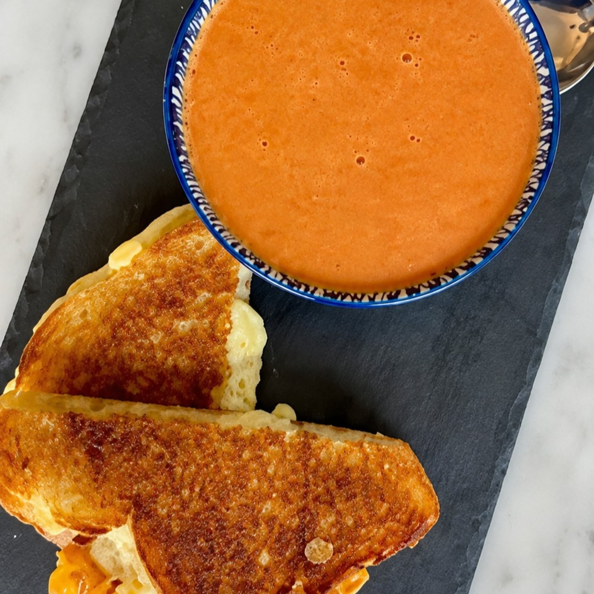 Roasted Tomato Soup w/grilled cheese sandwich