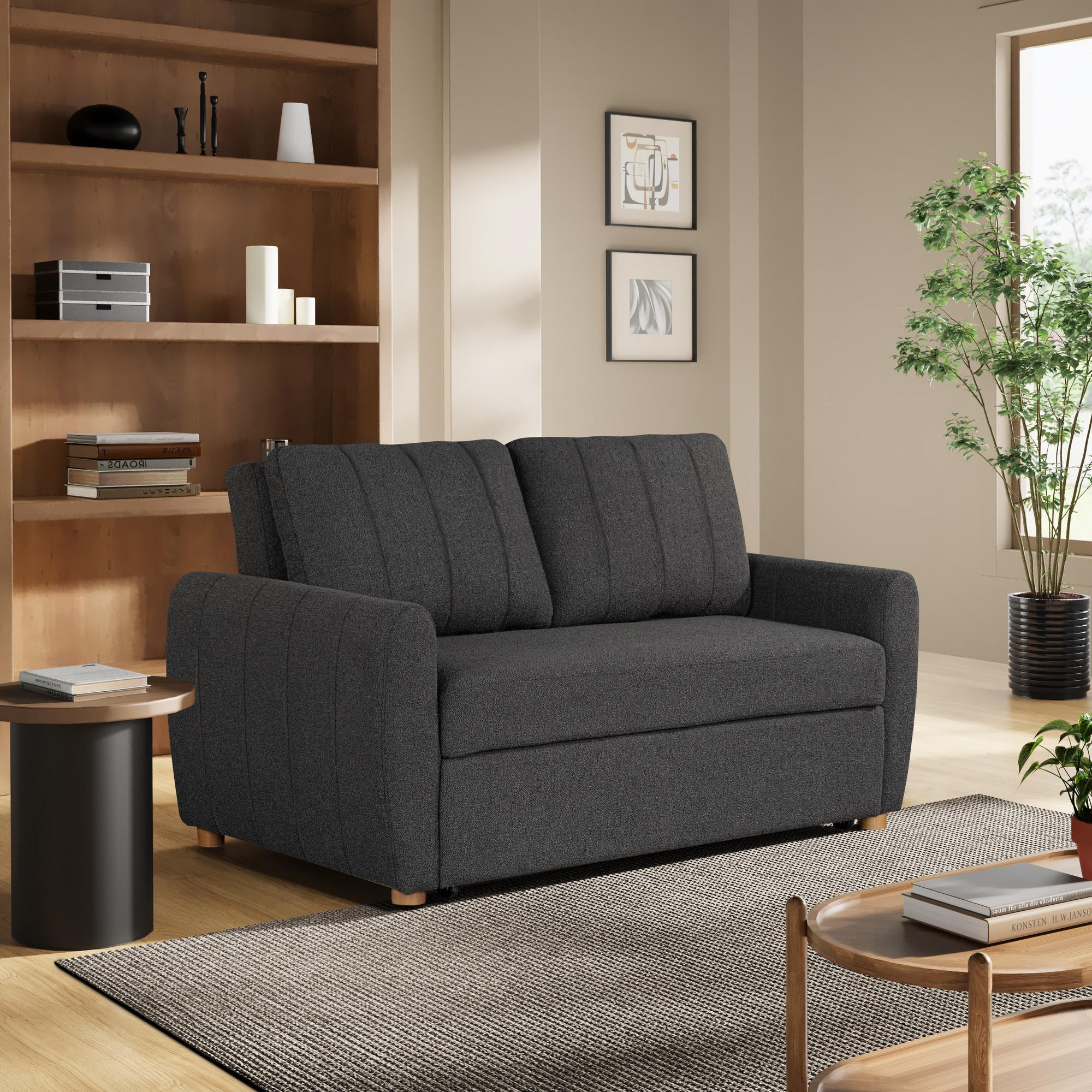 Galloway Convertible Loveseat - Charcoal