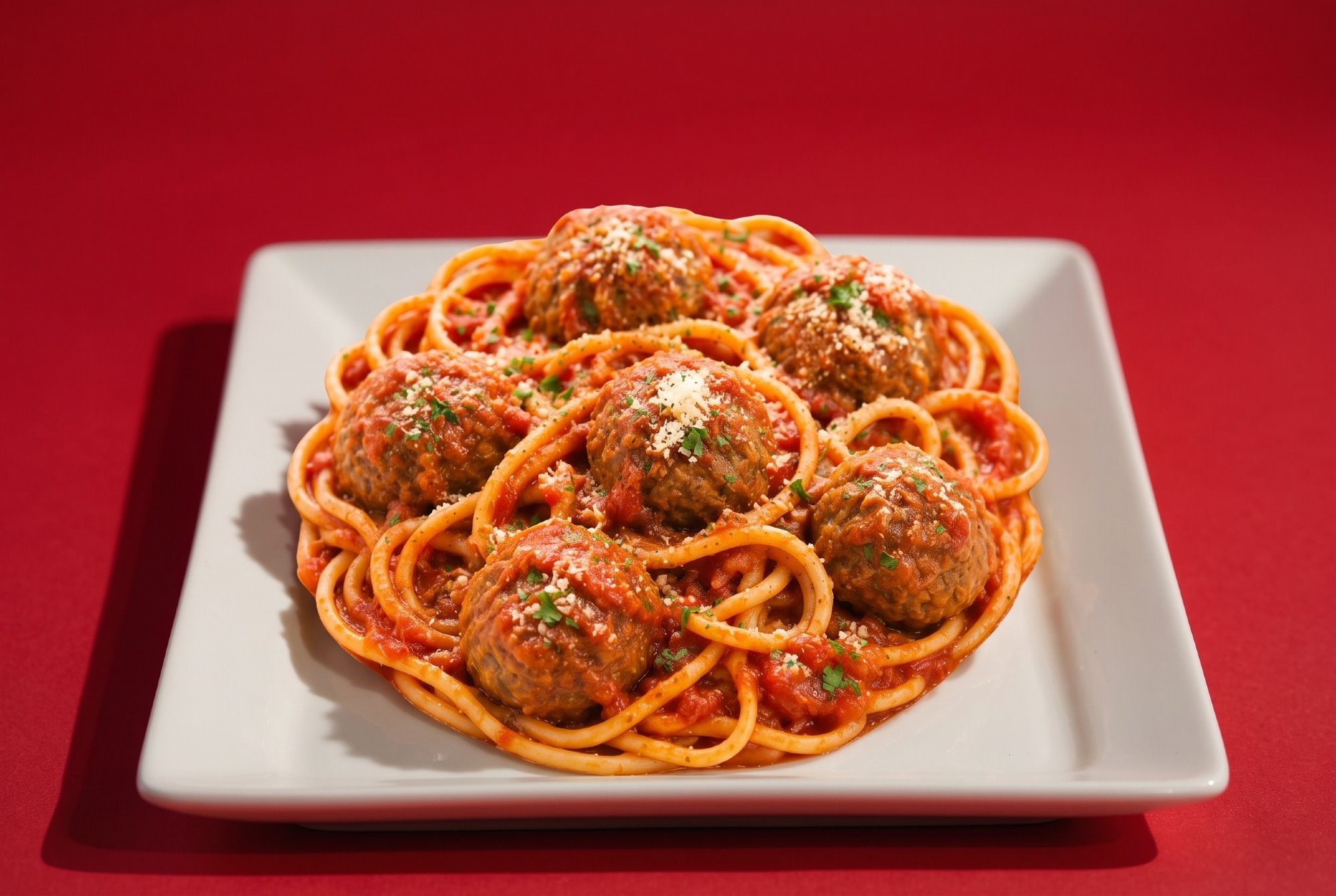 Tomato Sauce with Meatballs Pasta