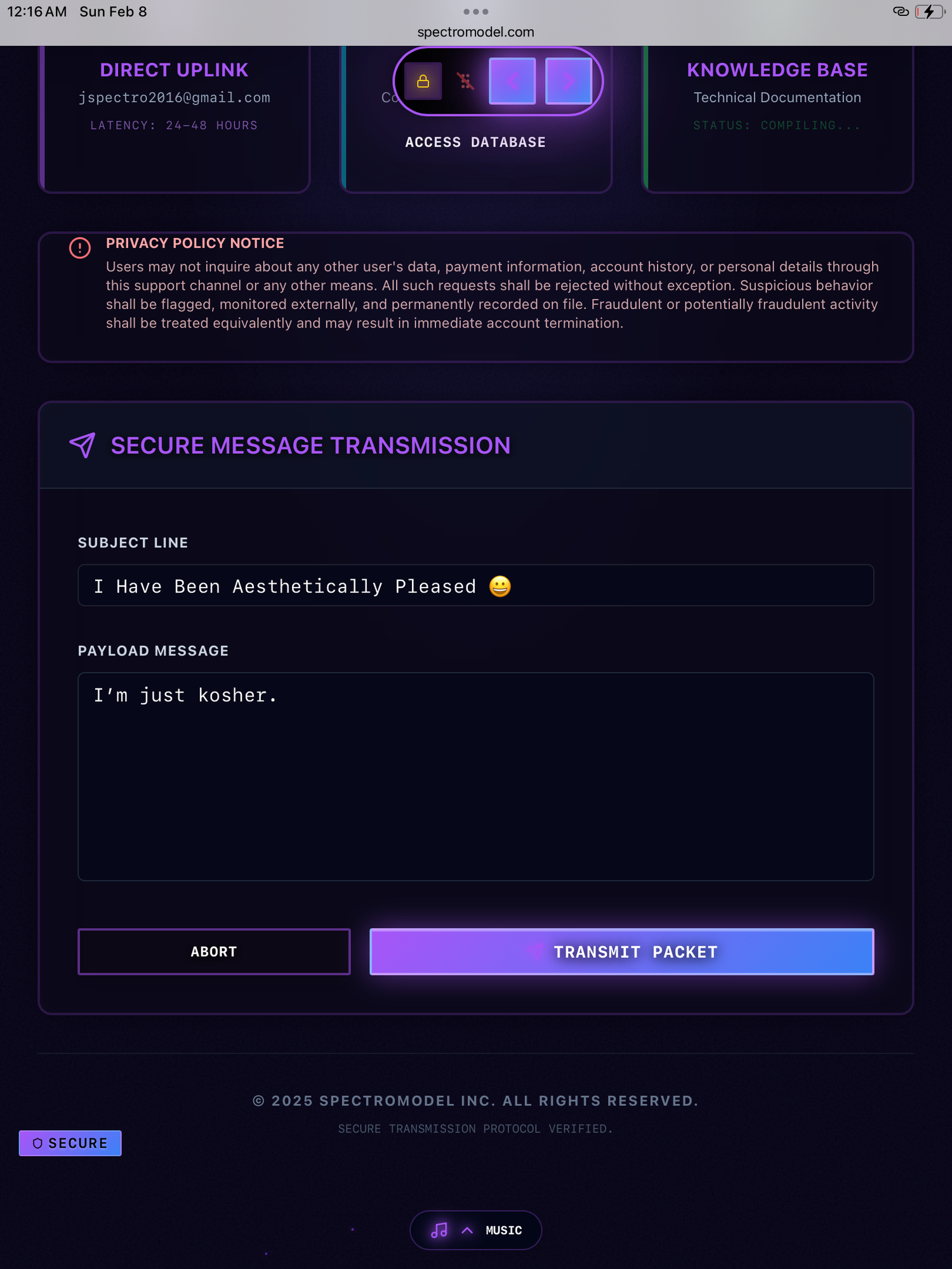 SpectroModel Enterprises (ENT.) Image
