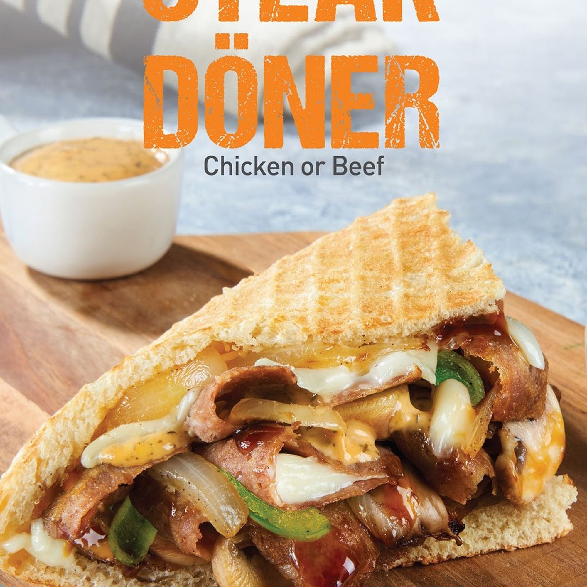 Philly Cheese Doner Sandwich