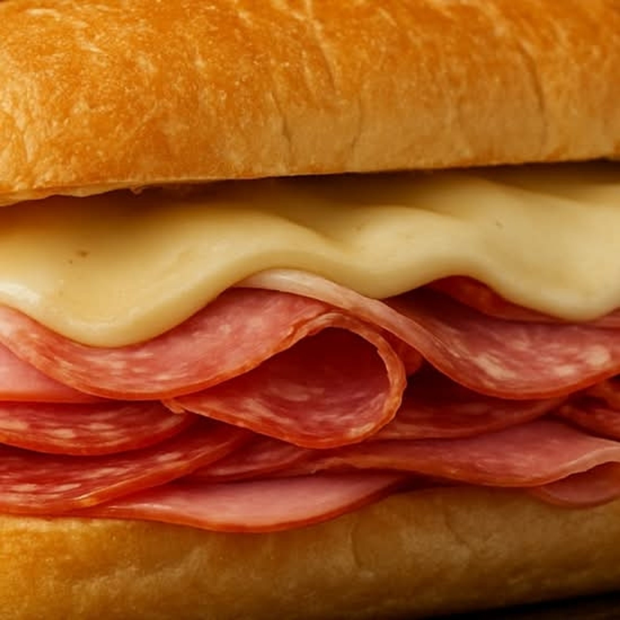 Ham, Salami & Provolone Sandwich.