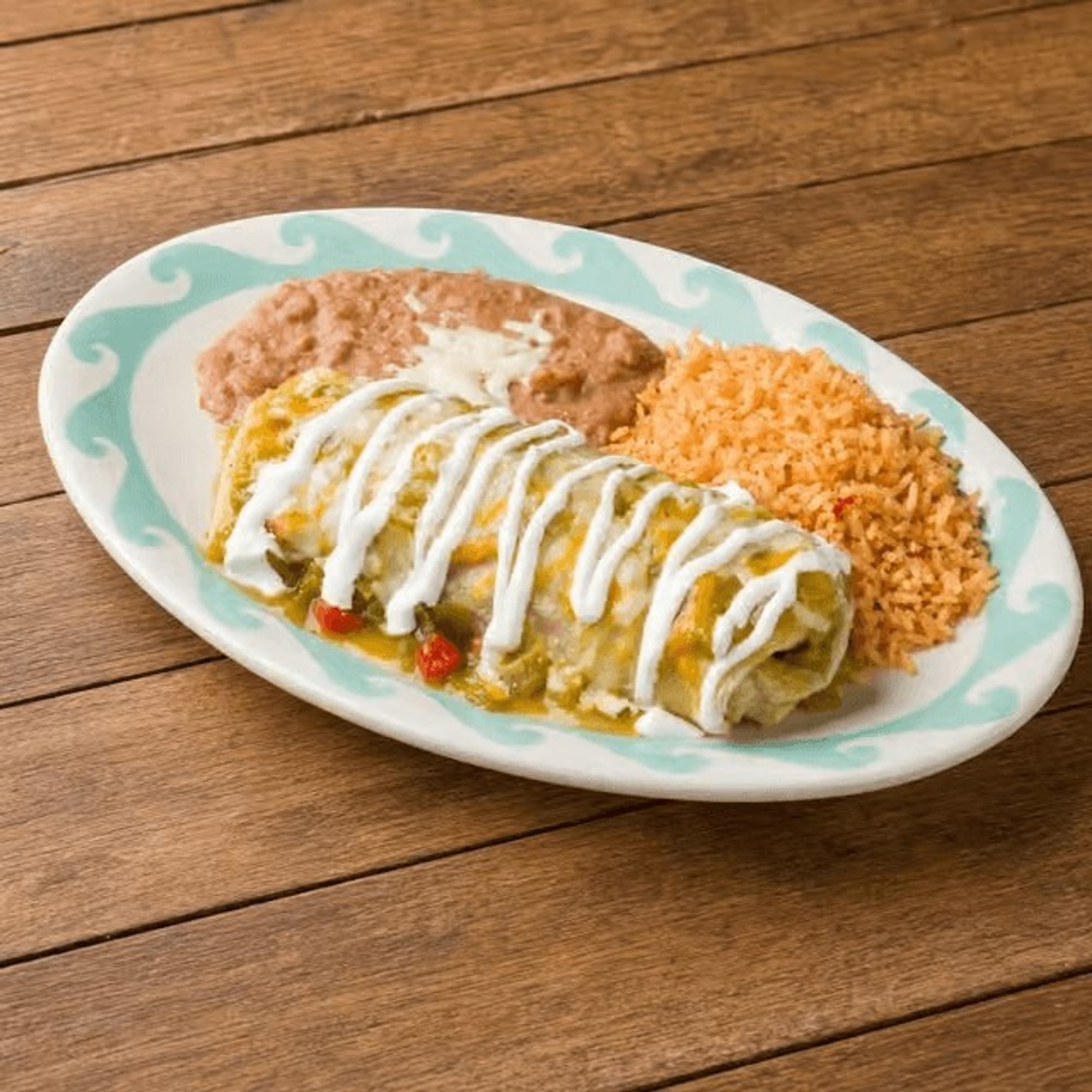 Enchilada, Tamale, Rice, & Beans