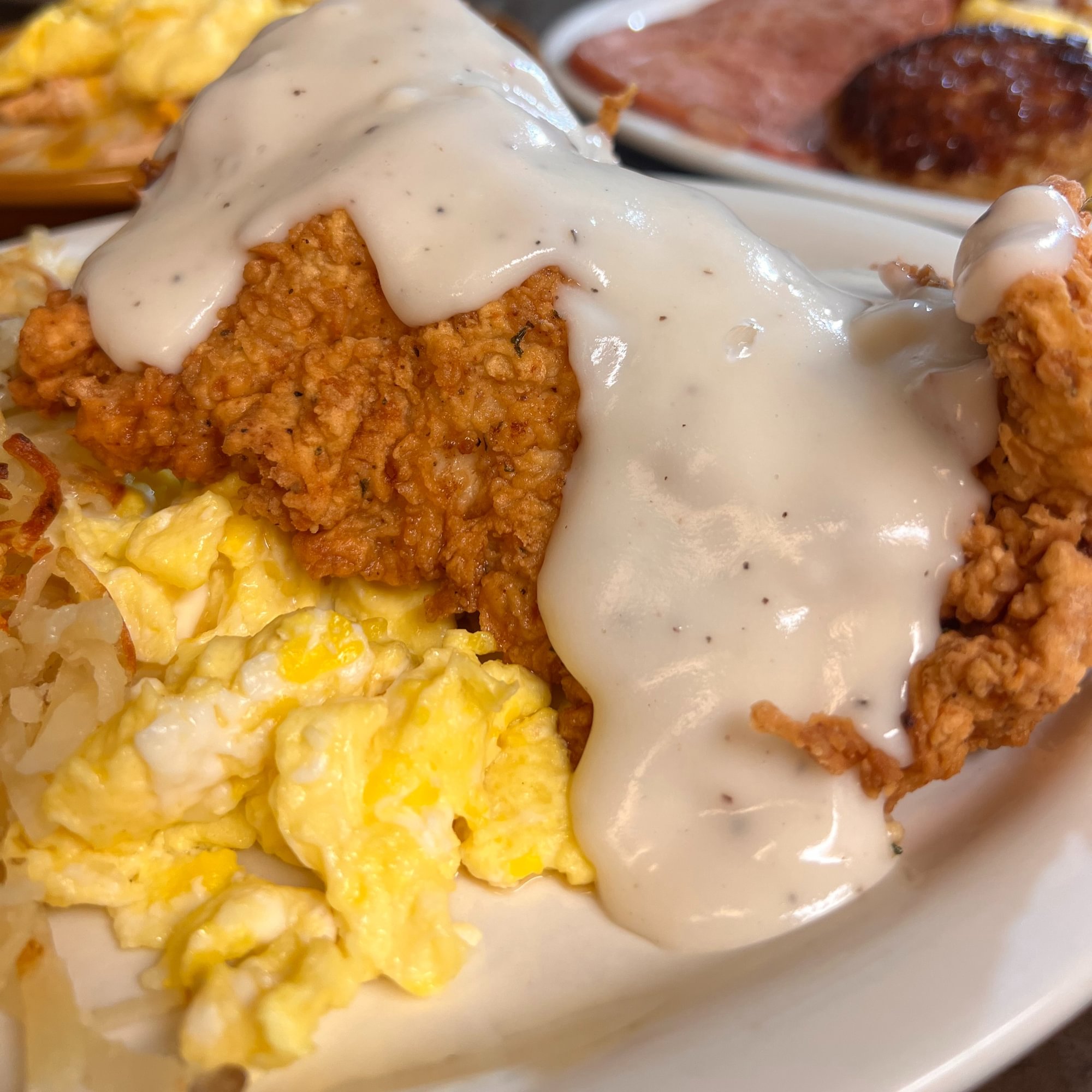 Chicken Fried Chicken with Eggs