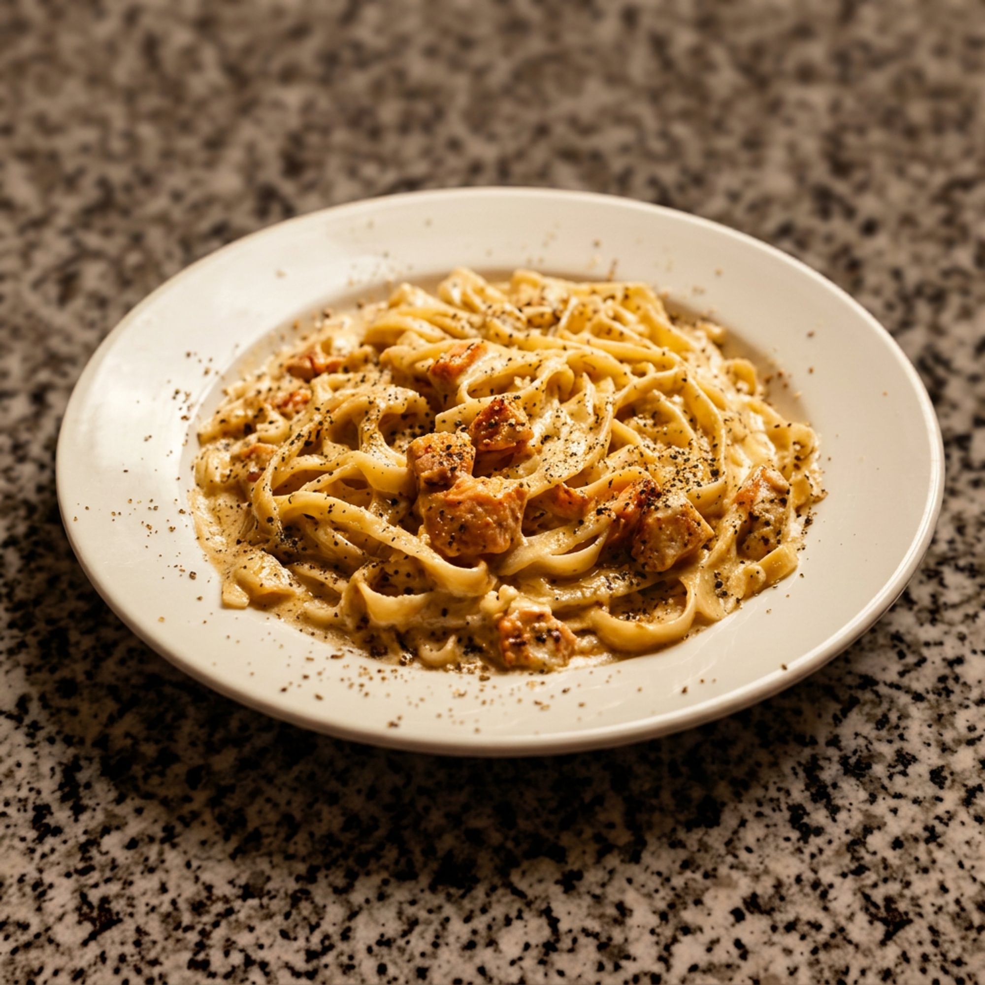 Fettuccine Alfredo with Shrimp