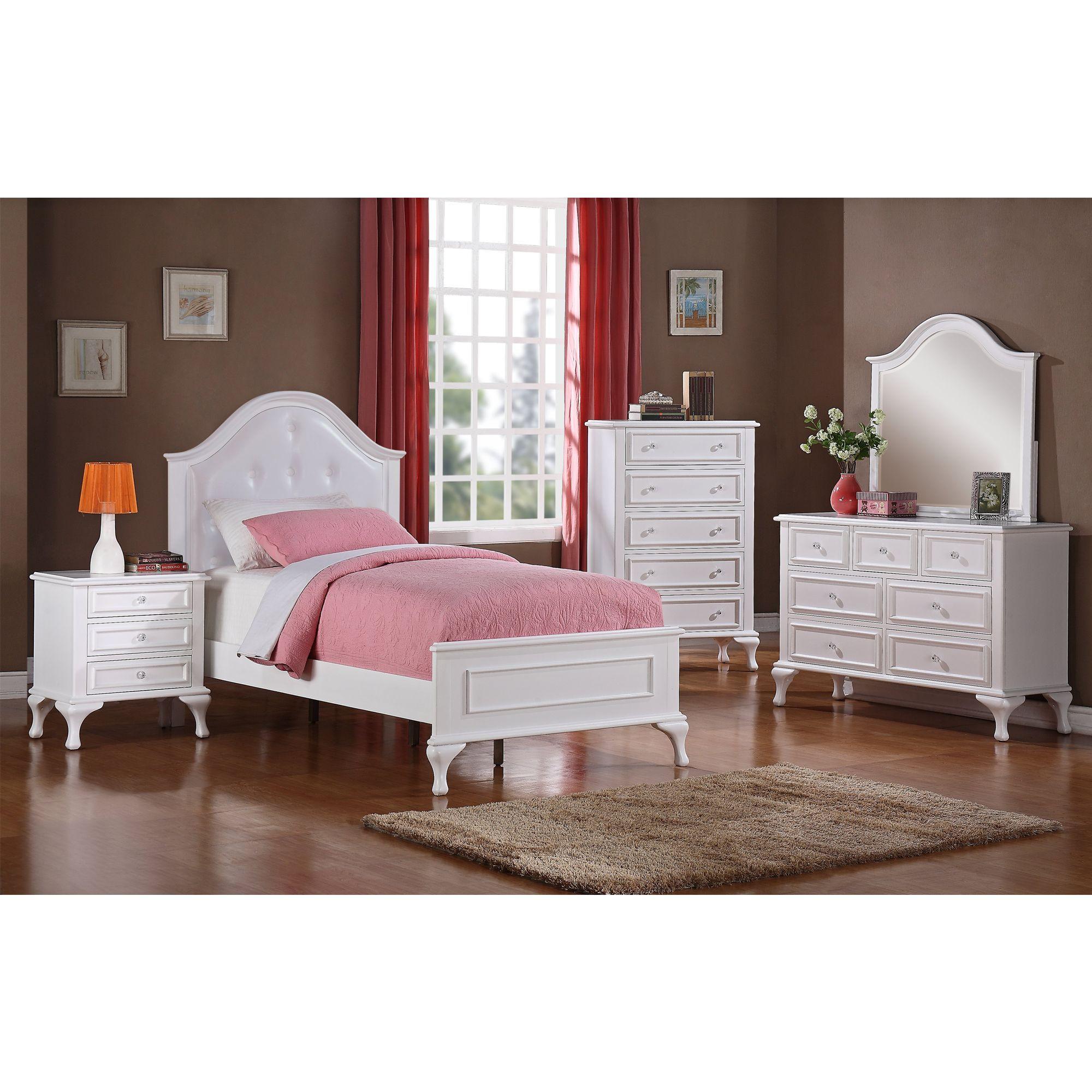 Twin Jesse Panel Bed w/Dresser, Mirror