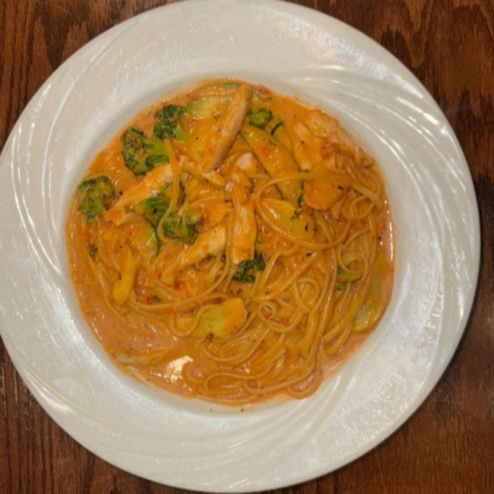 Chicken Primavera with Vodka Sauce