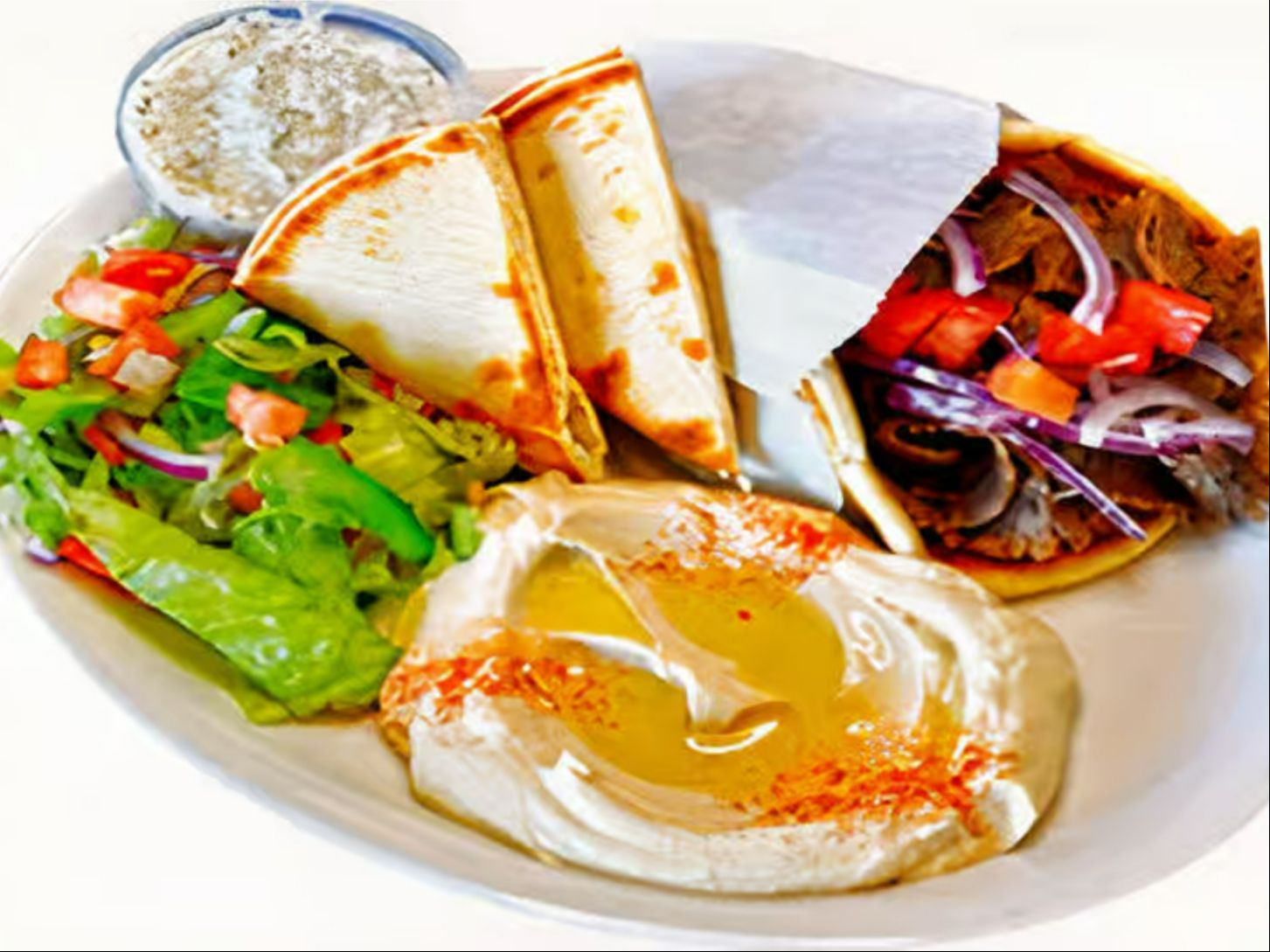 Gyro Pita Plate & Tzatziki