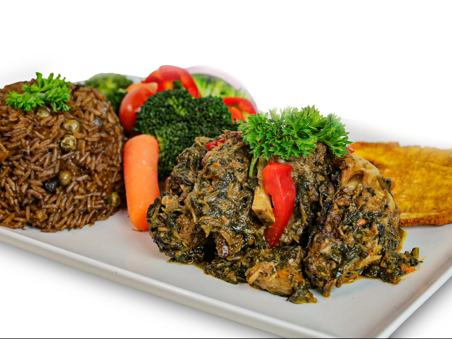 Lg. Spinach No Meat (Vegetarian Plate)