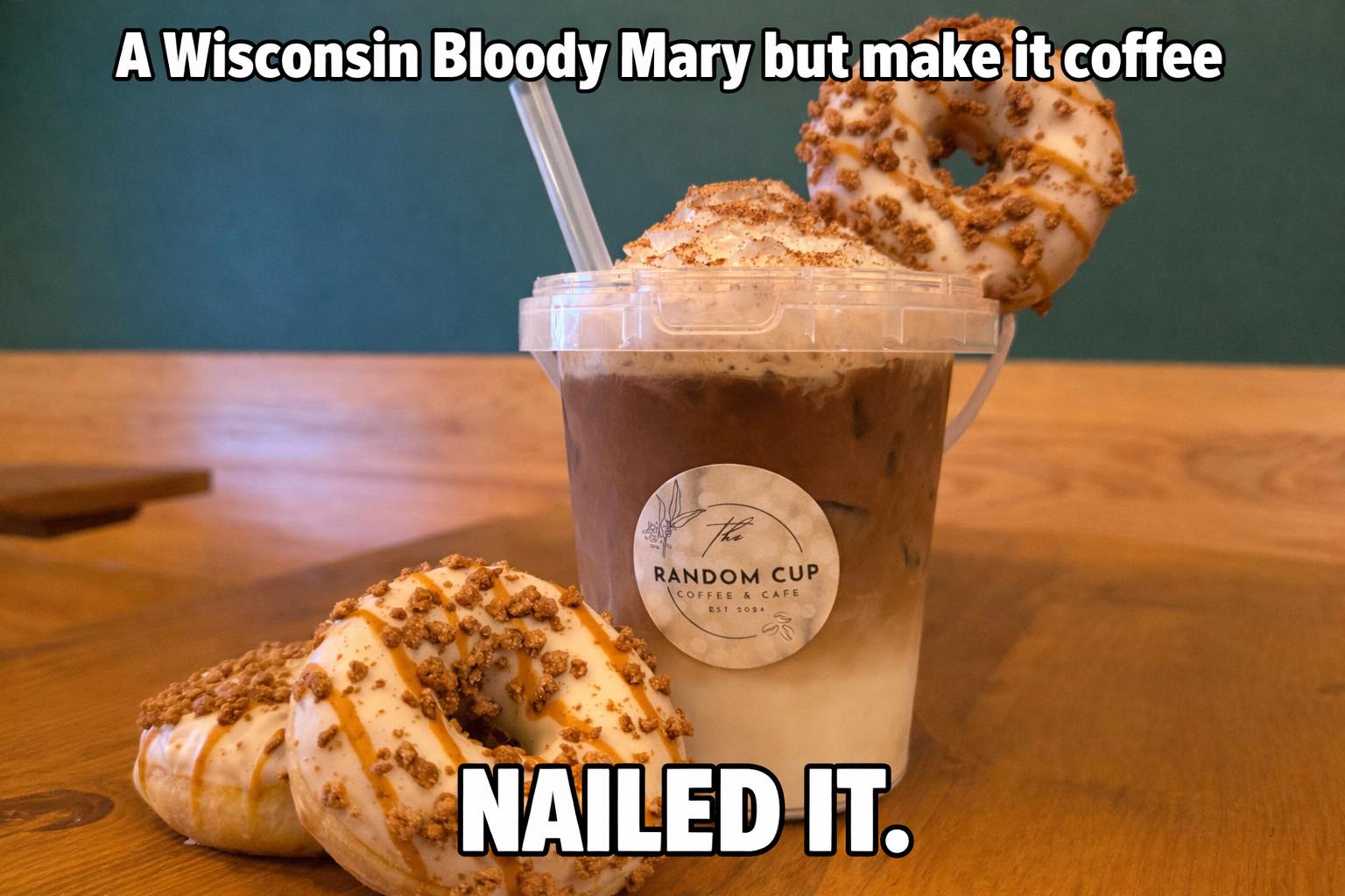 Bucket Latte w/Donut