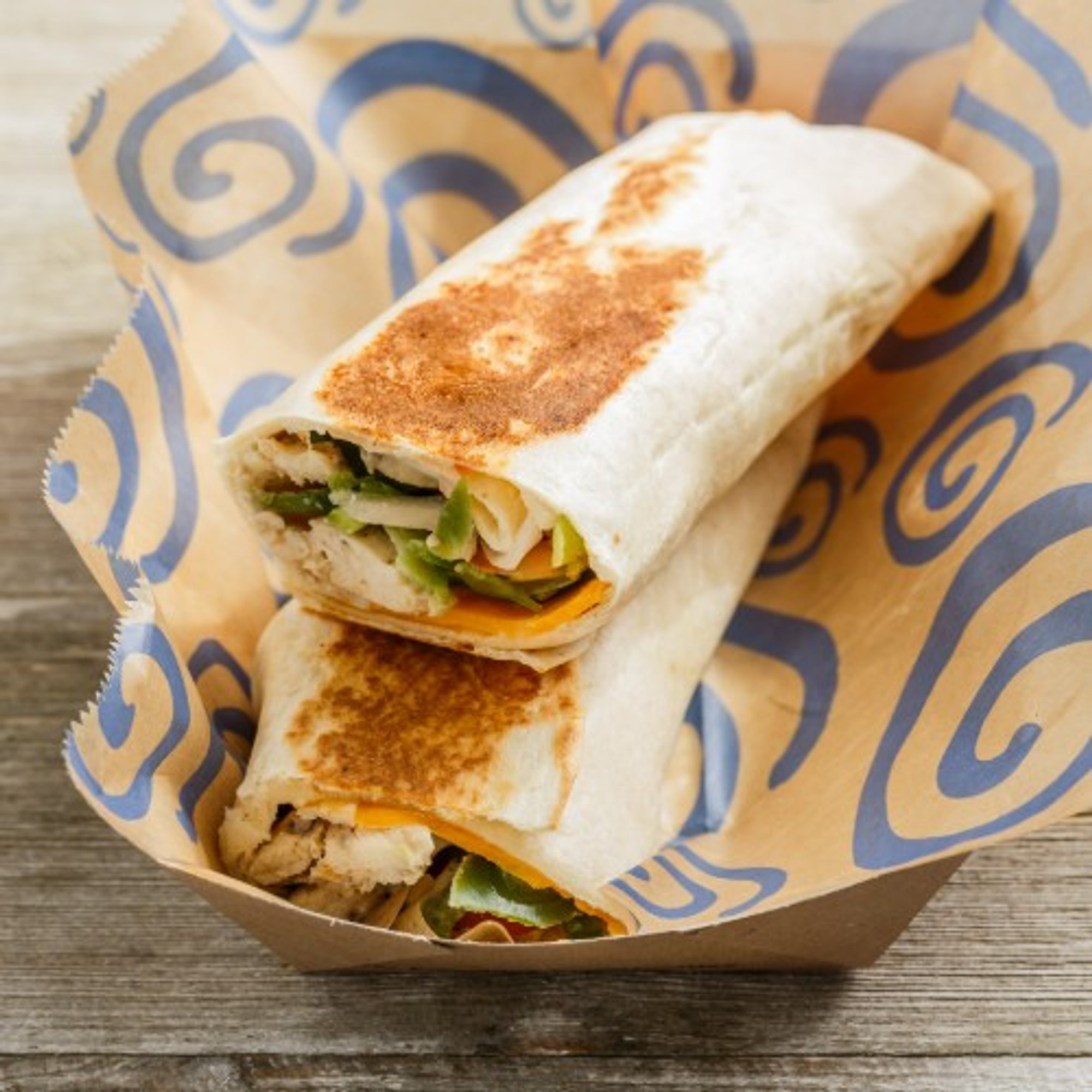 Chicken Fajita Hot Pressed Sandwich Wrap