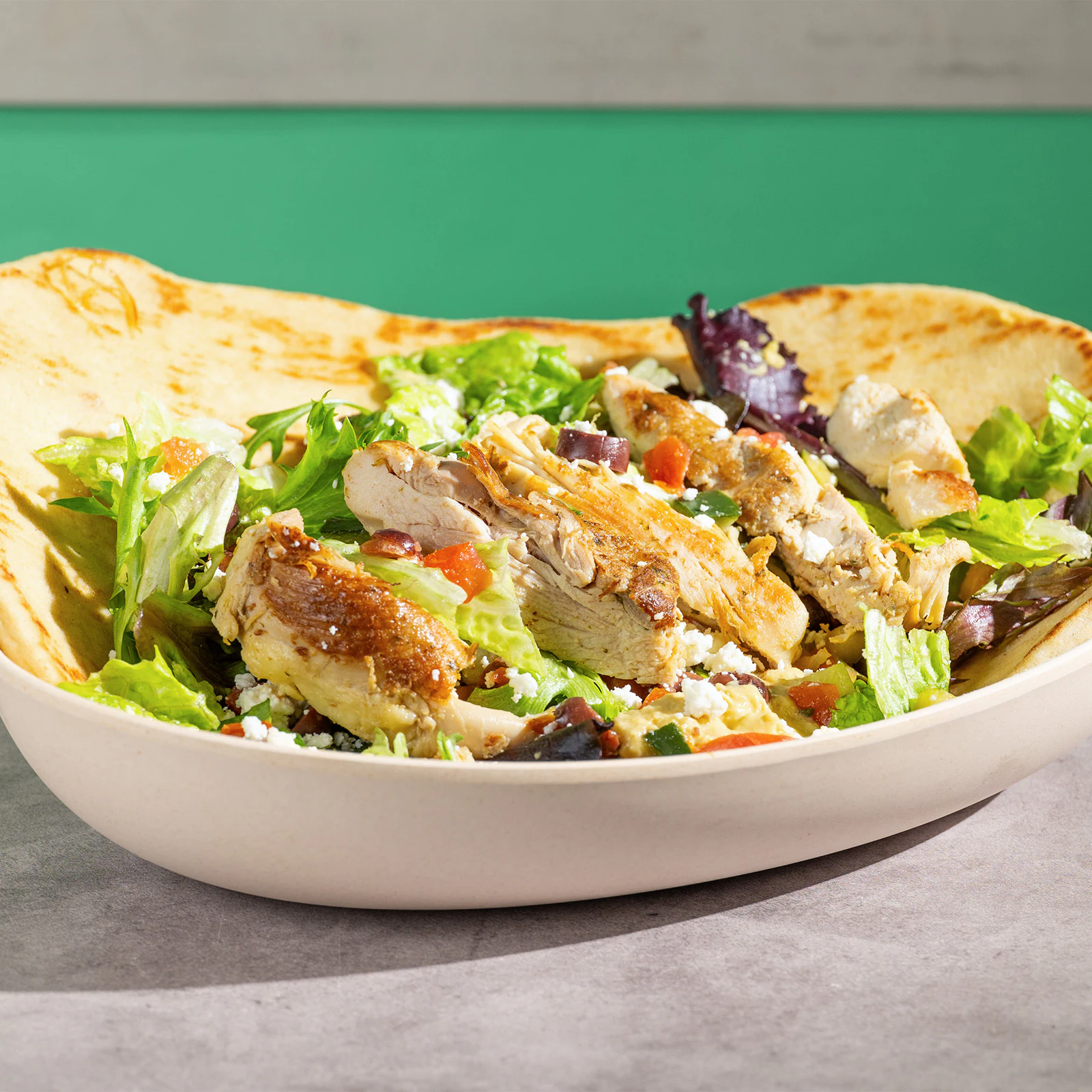 Mediterranean Salad with Chicken