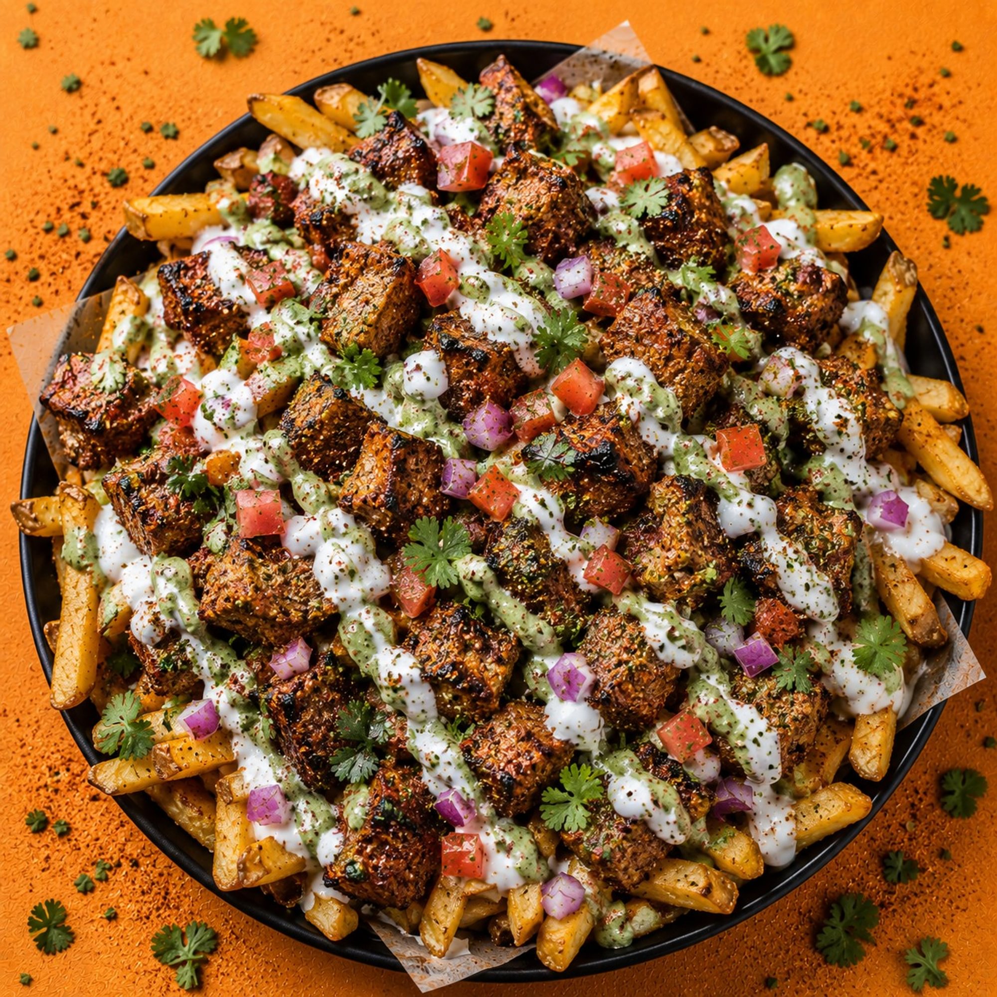 Lamb Tikka Loaded Fries