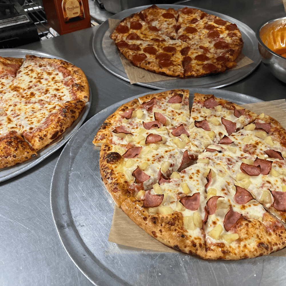3 Medium 3 Topping Pizzas