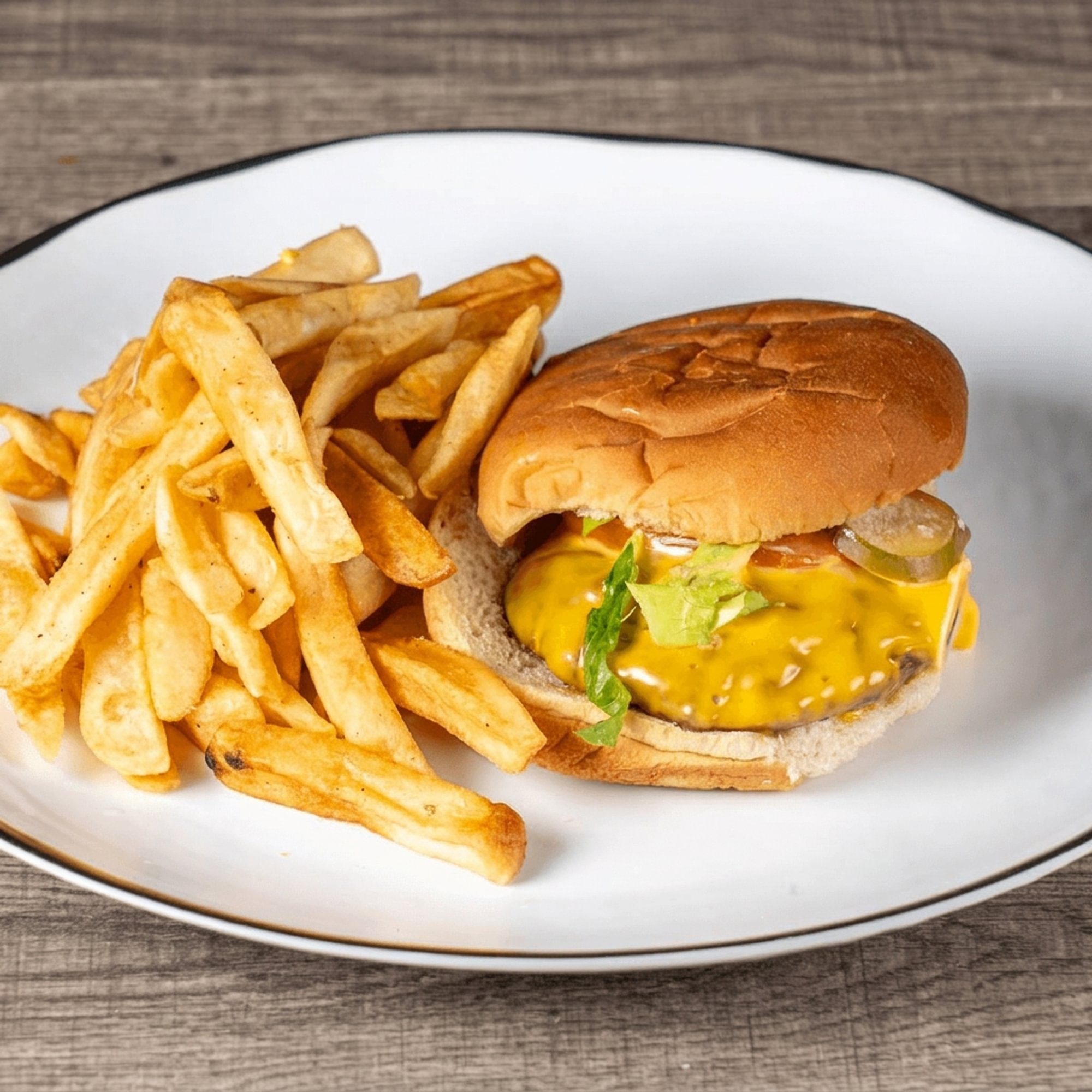 Kids Cheese Burger with Fries