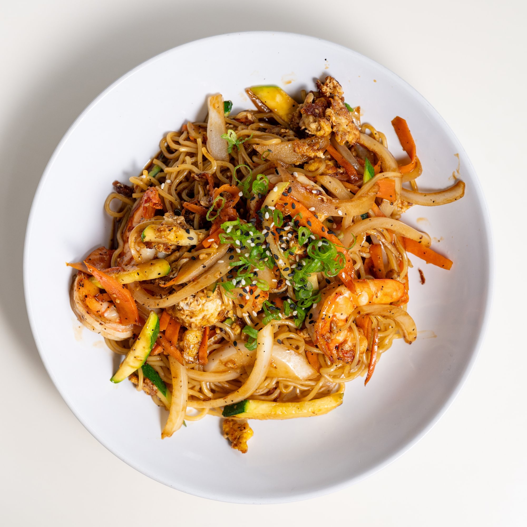 Yaki Soba Noodles Shrimp