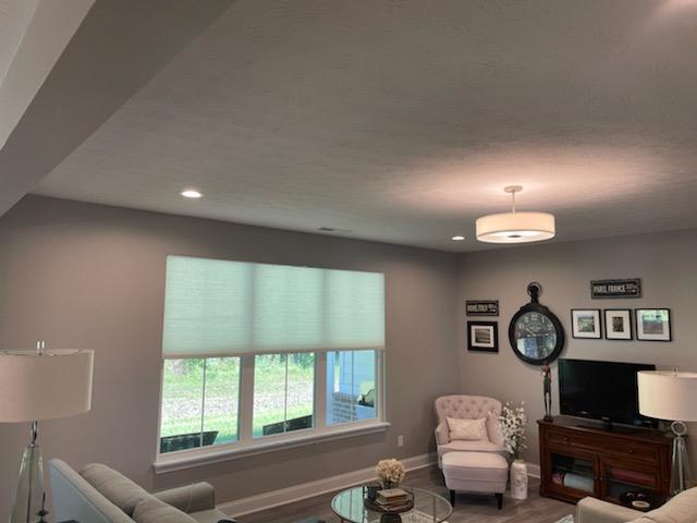 No one likes a glare on the TV! Let just enough light into your living room with our sleek Solar Shades, just like in this Plainfield, IN, living room.  BudgetBlindsPlainfield  PlainfieldIN  WindowWednesday  FreeConsultation  SolarShades