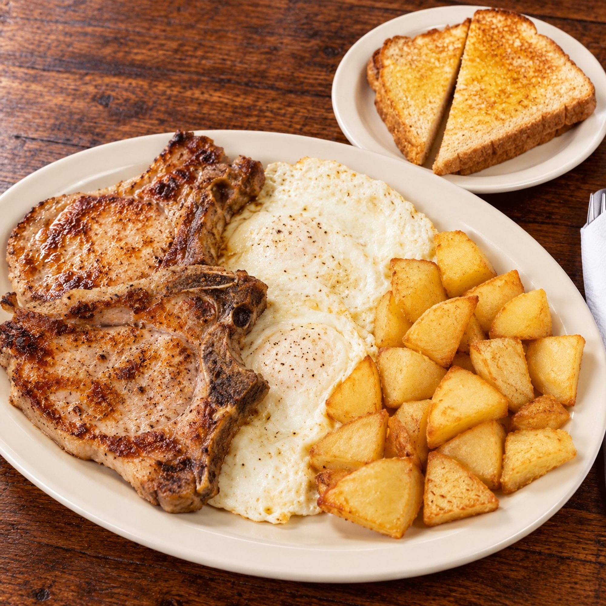 Pork Chop & Eggs