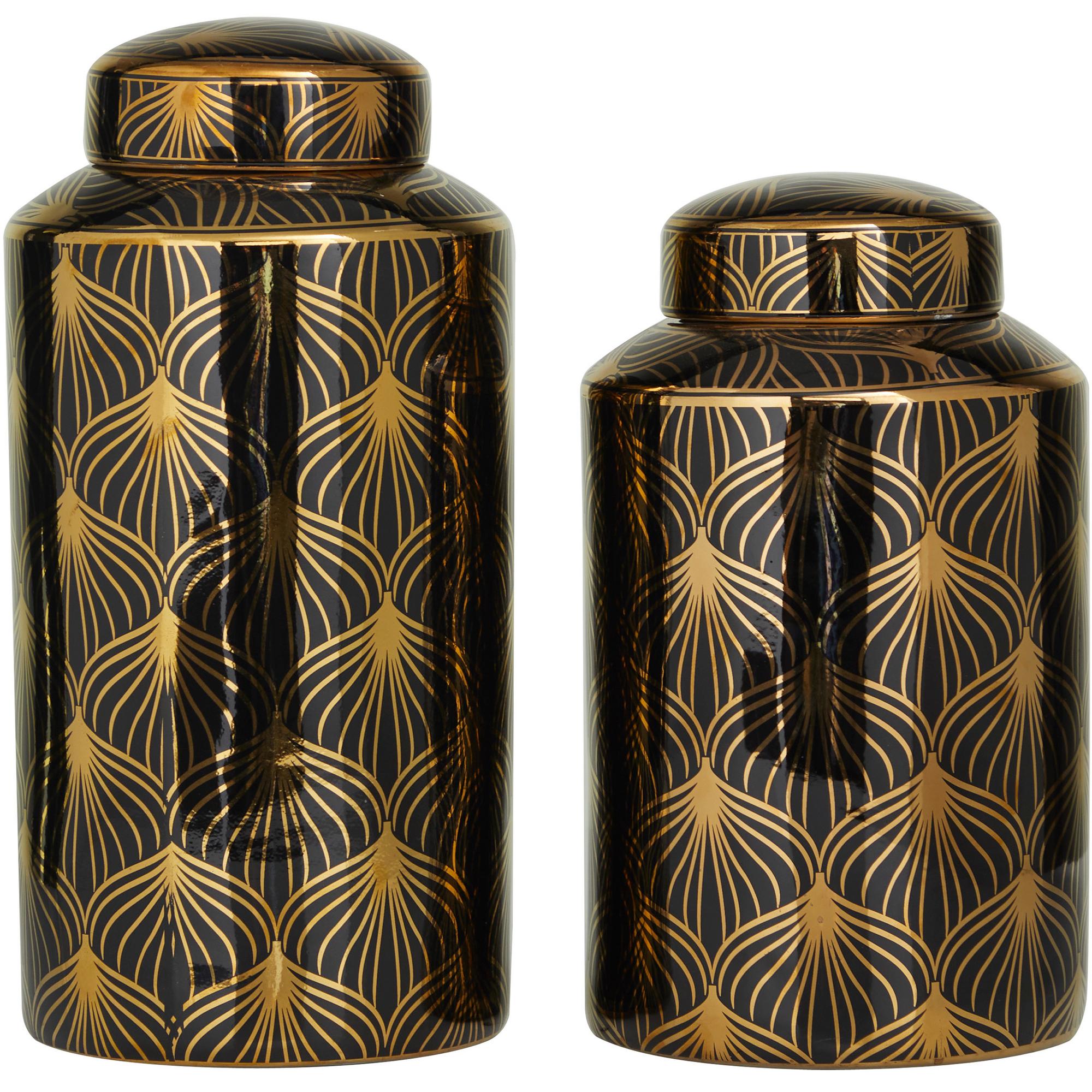 Black Decorative Jars